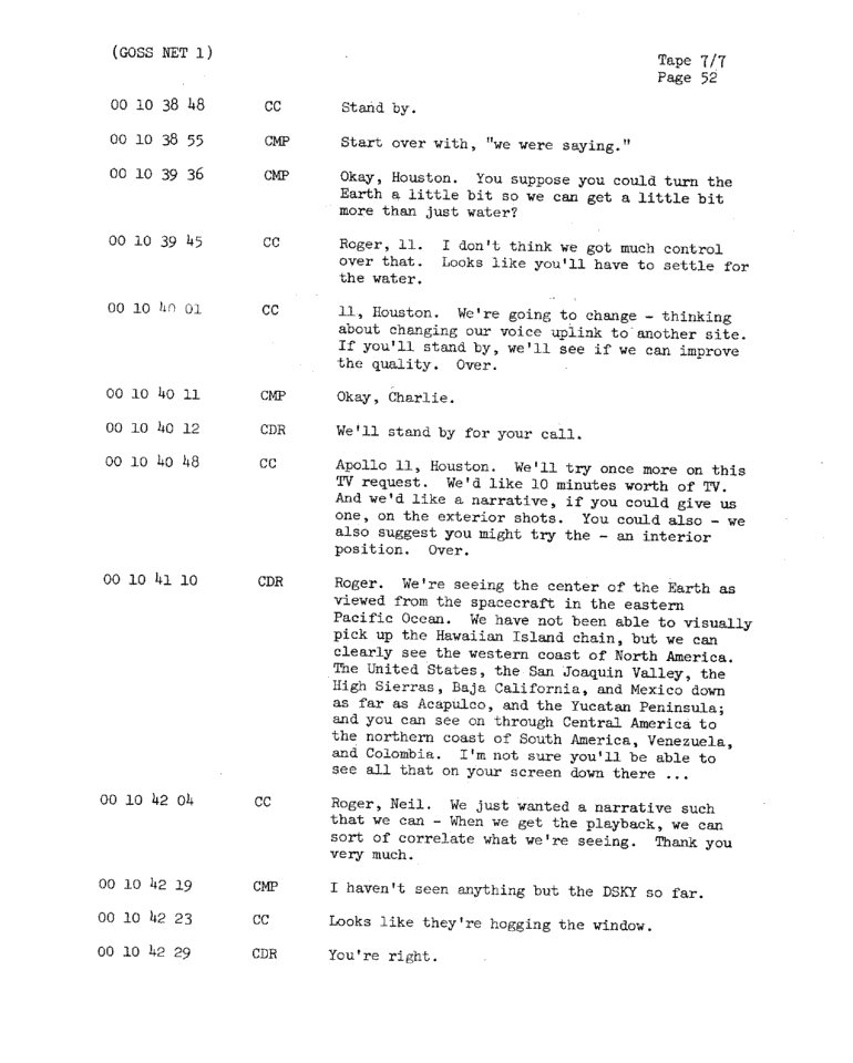 Page 54 of Apollo 11’s original transcript