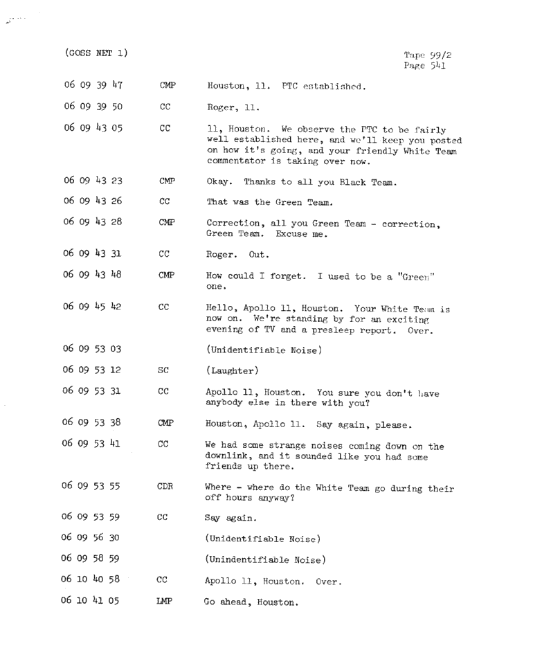 Page 543 of Apollo 11’s original transcript