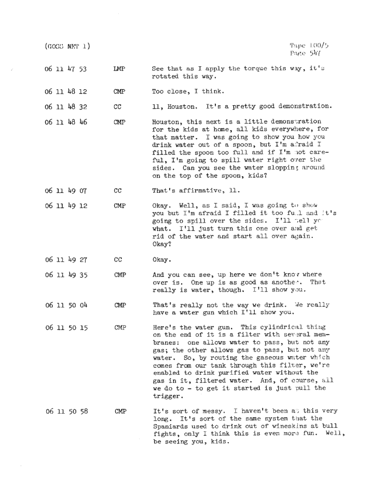 Page 549 of Apollo 11’s original transcript