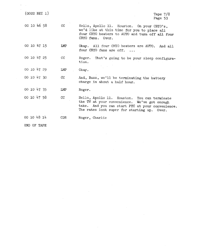 Page 55 of Apollo 11’s original transcript