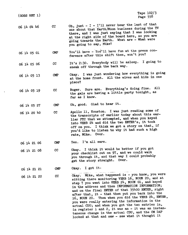 Page 560 of Apollo 11’s original transcript