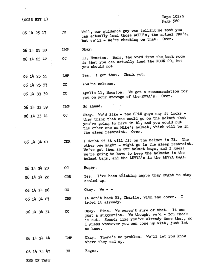 Page 562 of Apollo 11’s original transcript