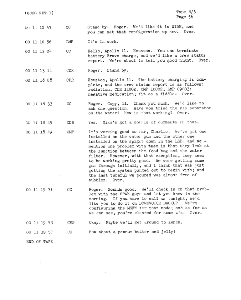 Page 58 of Apollo 11’s original transcript