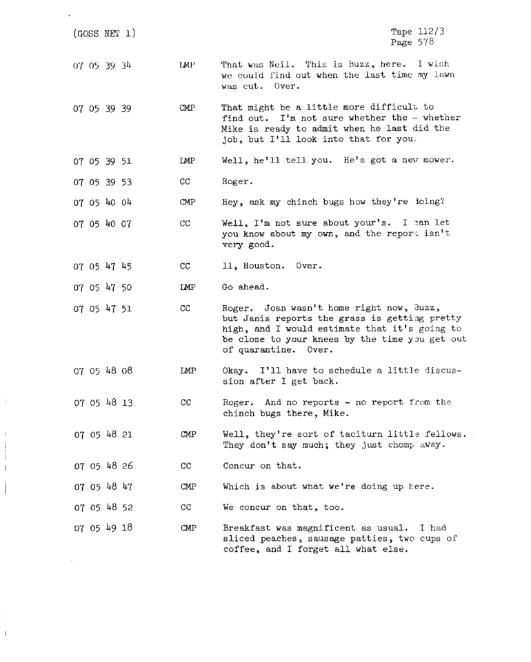 Page 580 of Apollo 11’s original transcript
