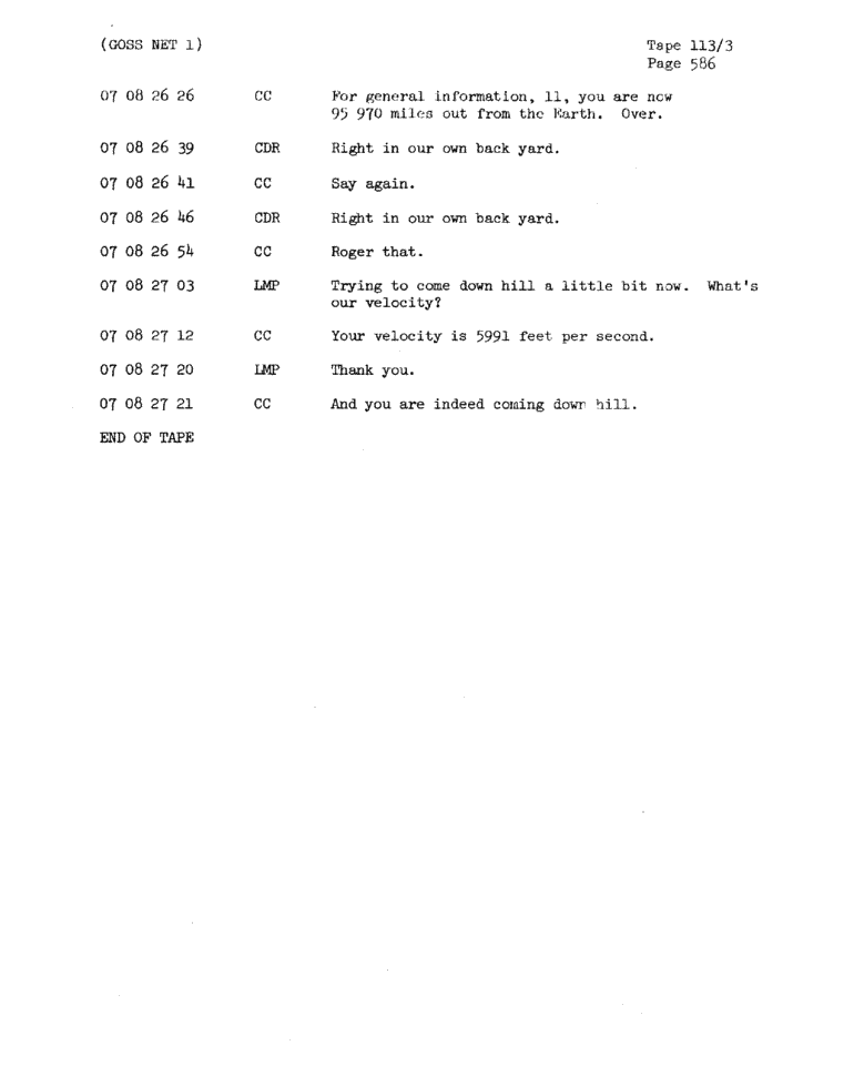 Page 588 of Apollo 11’s original transcript