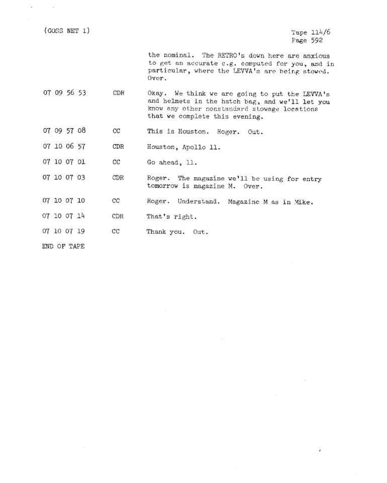 Page 594 of Apollo 11’s original transcript