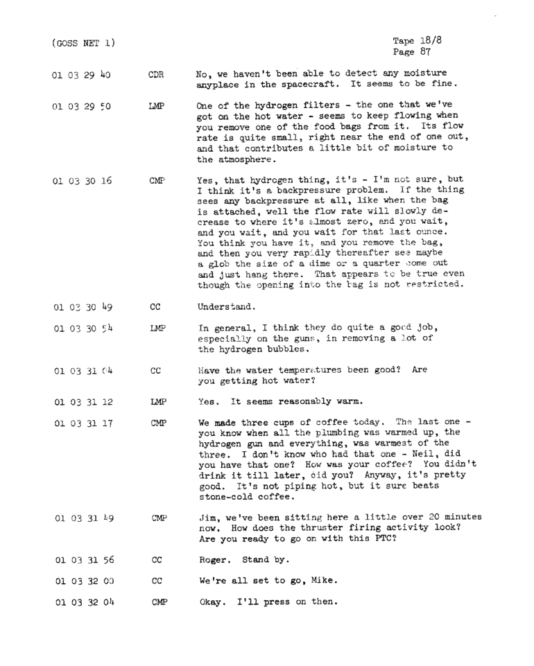 Page 89 of Apollo 11’s original transcript