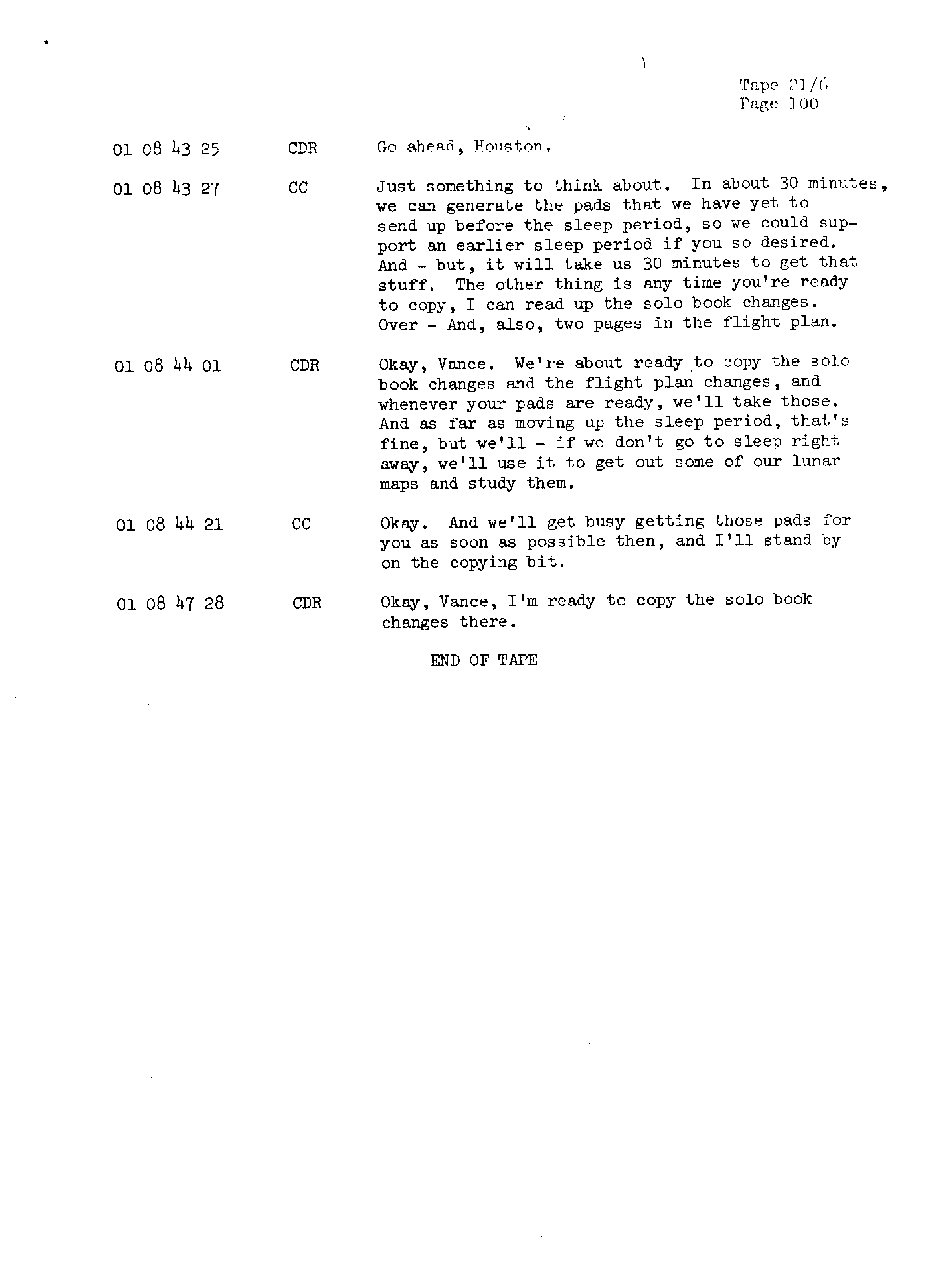 Page 107 of Apollo 13’s original transcript