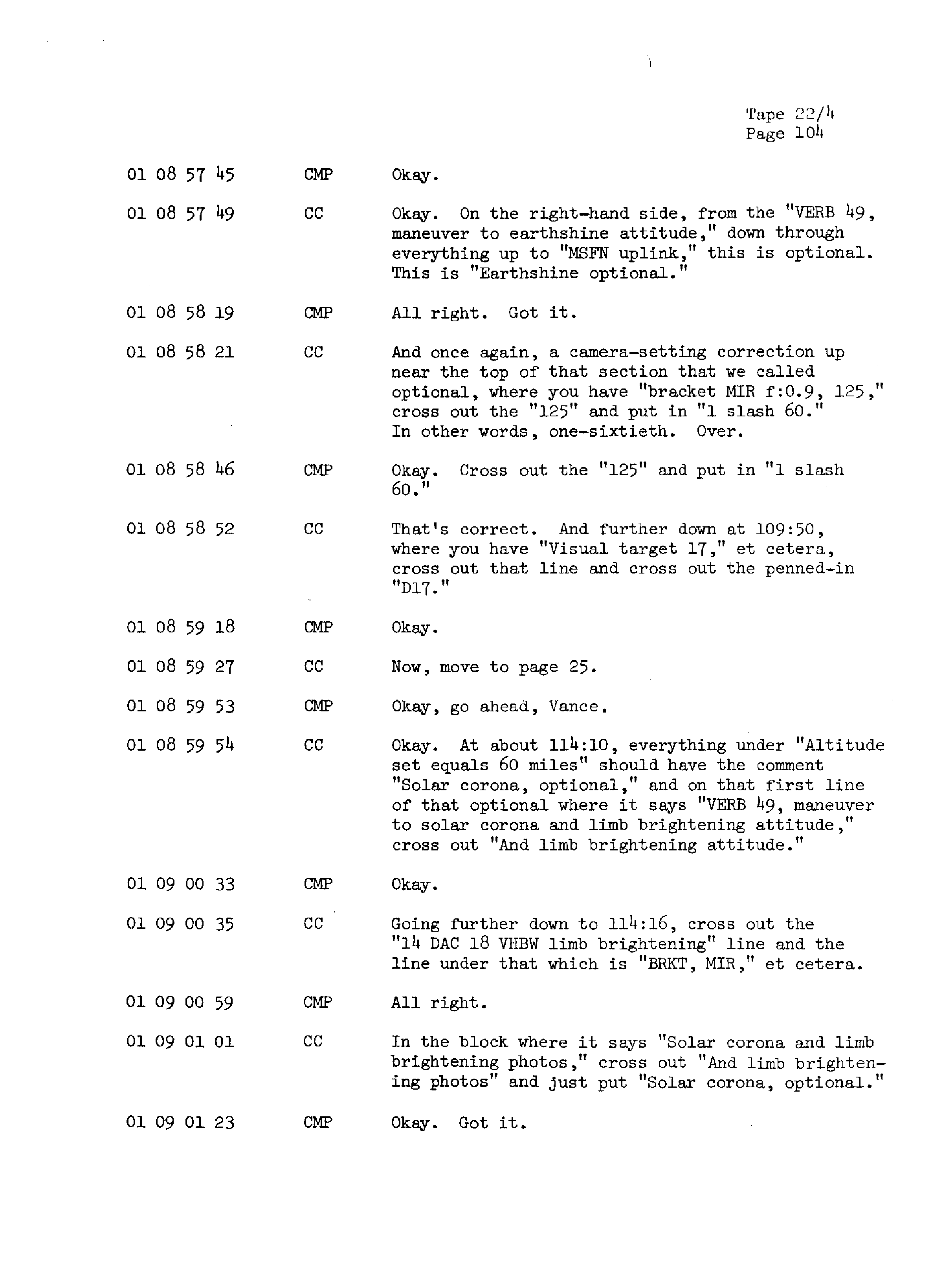 Page 111 of Apollo 13’s original transcript