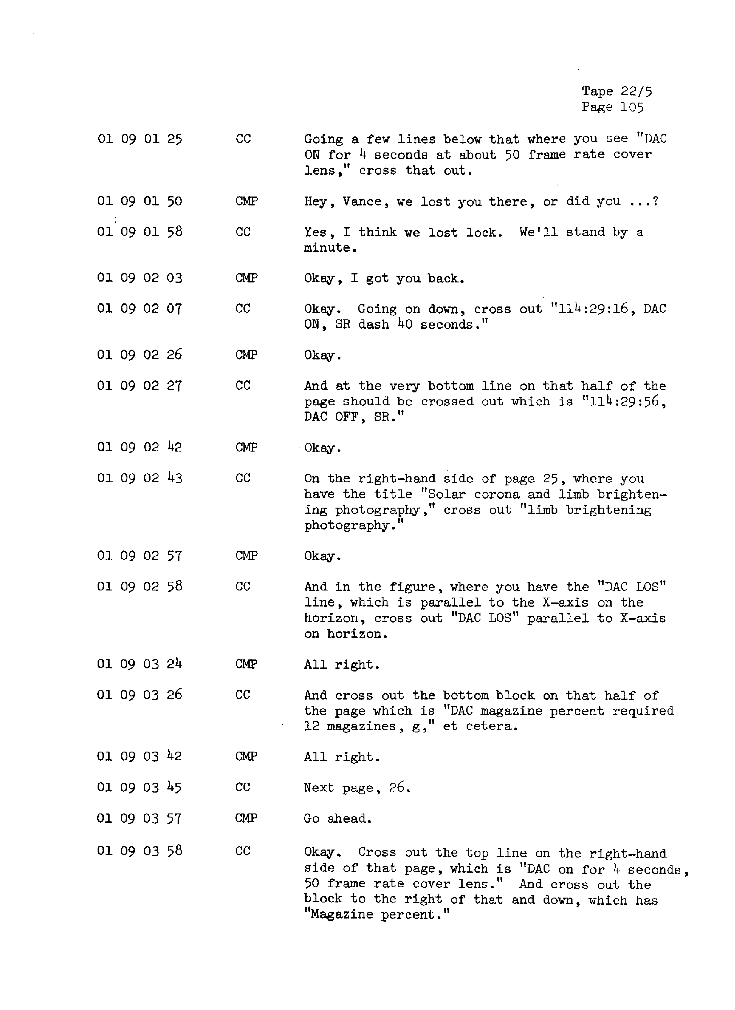 Page 112 of Apollo 13’s original transcript