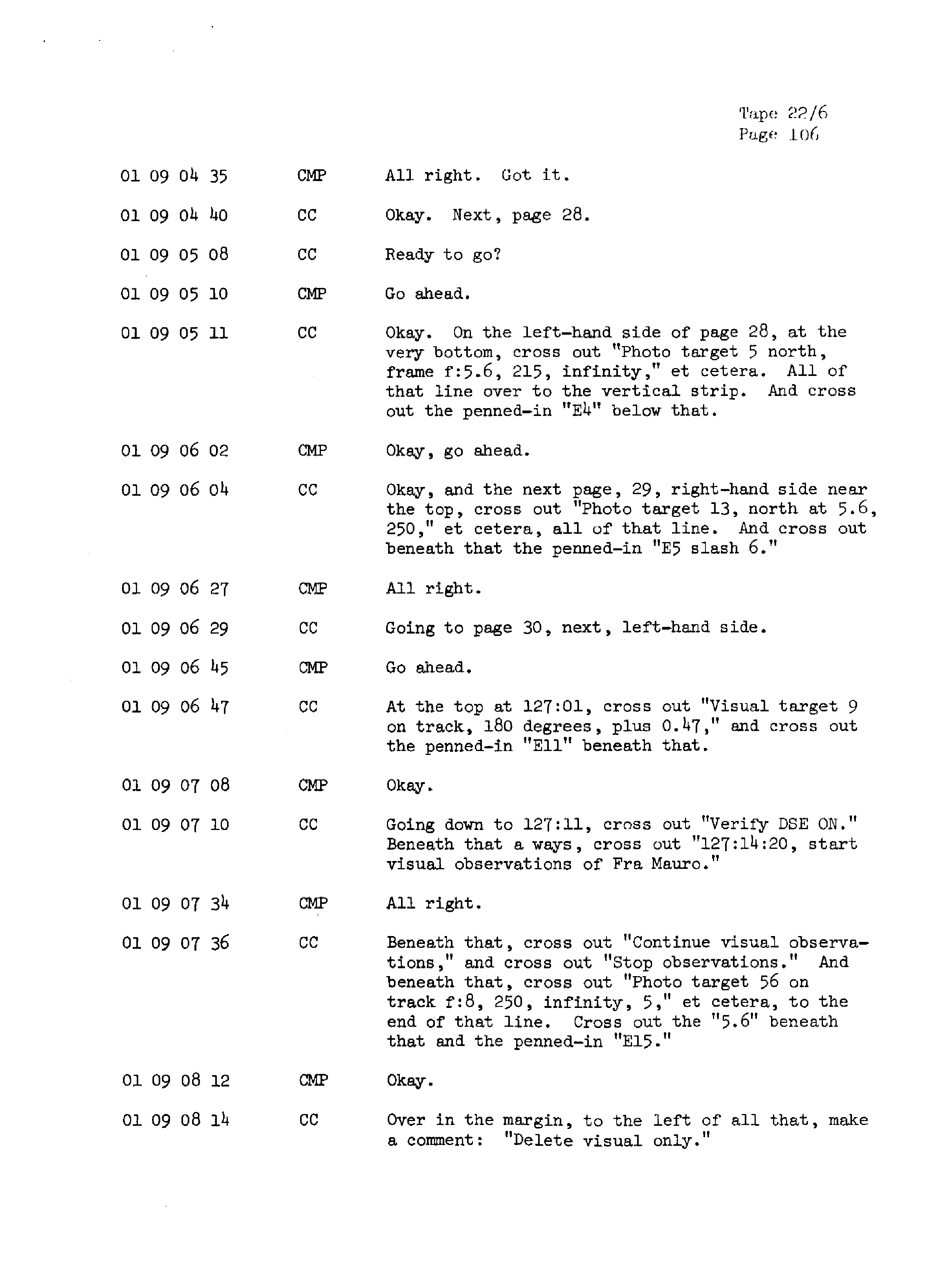 Page 113 of Apollo 13’s original transcript