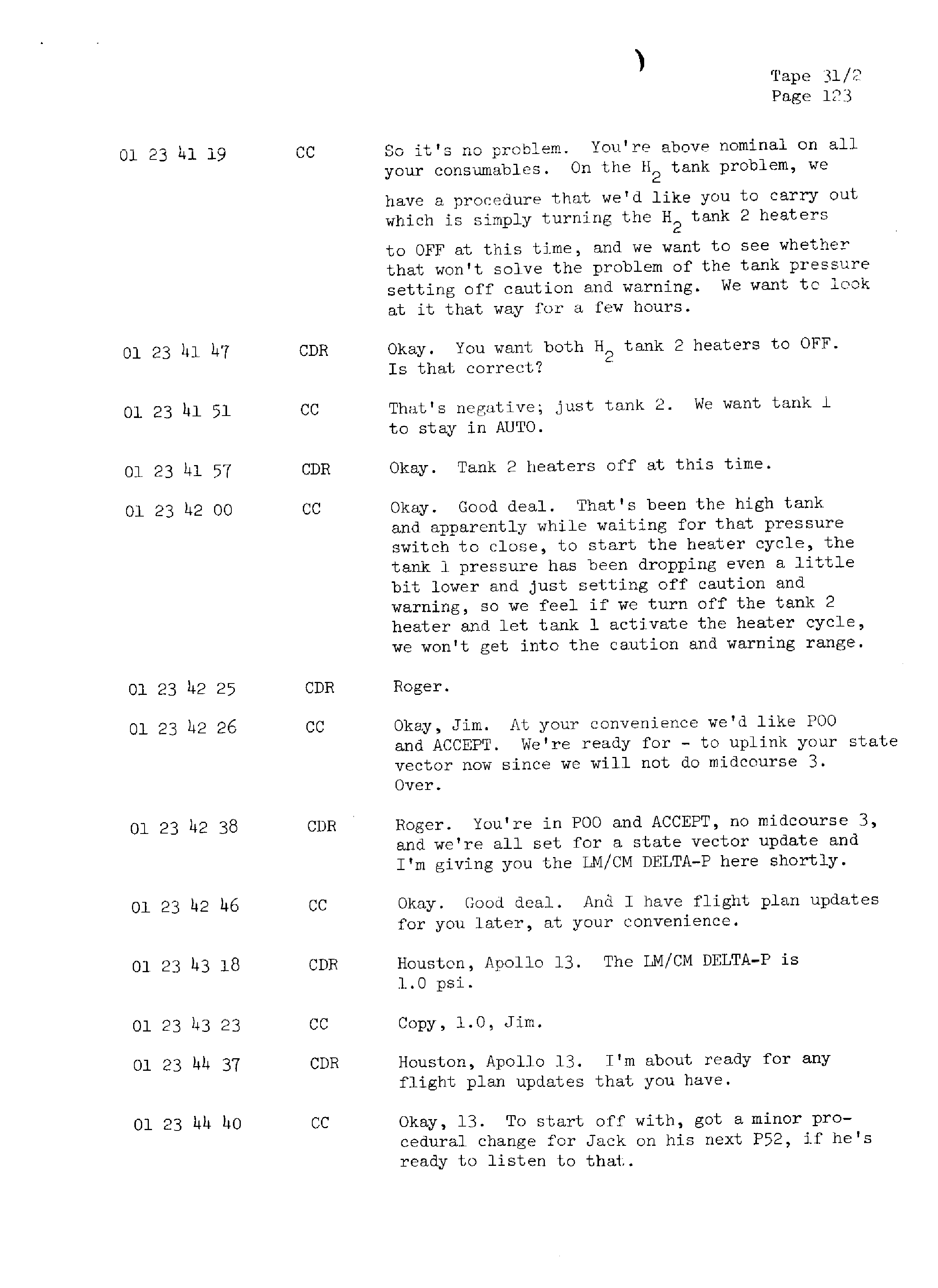 Page 130 of Apollo 13’s original transcript
