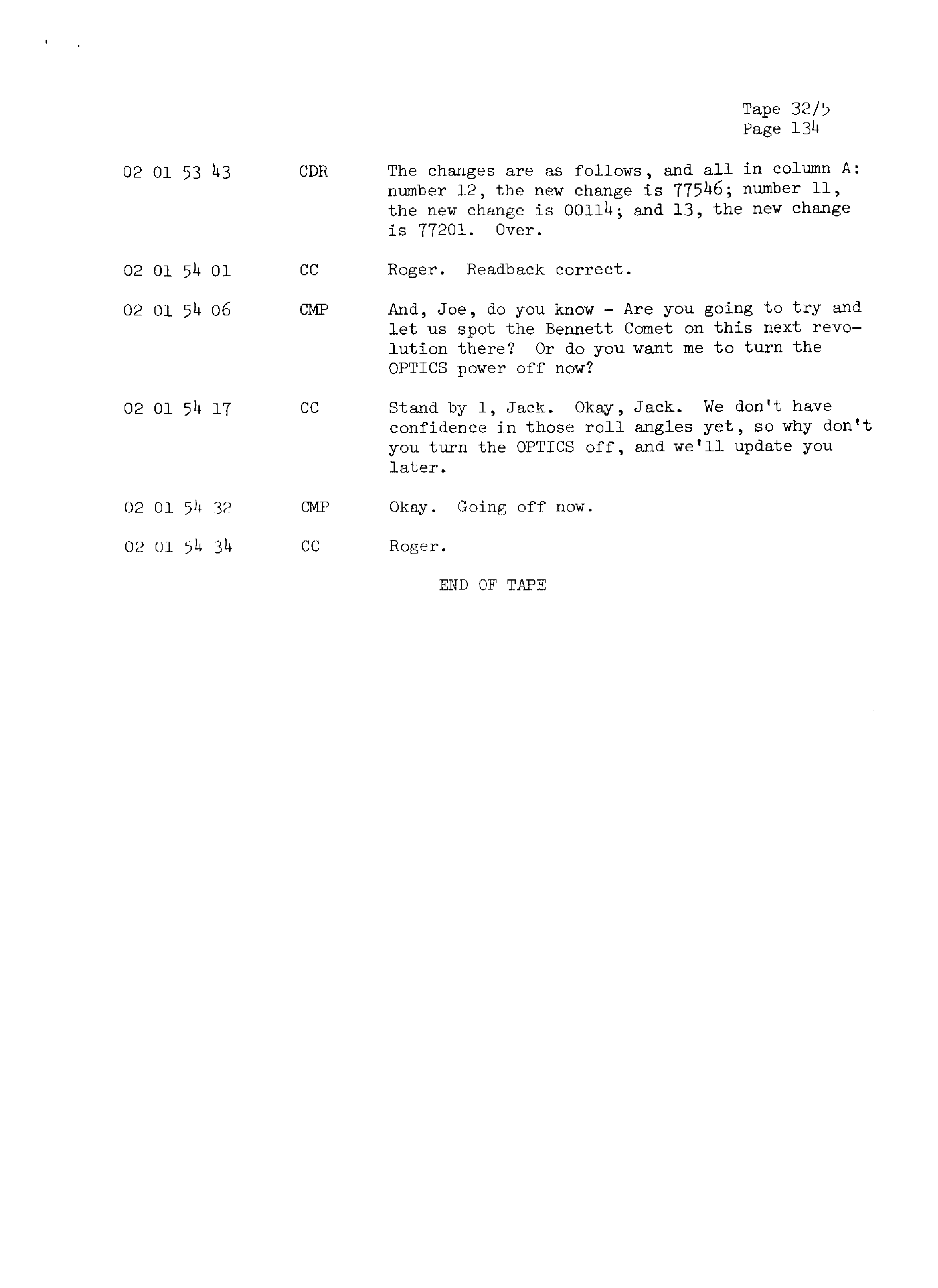 Page 141 of Apollo 13’s original transcript