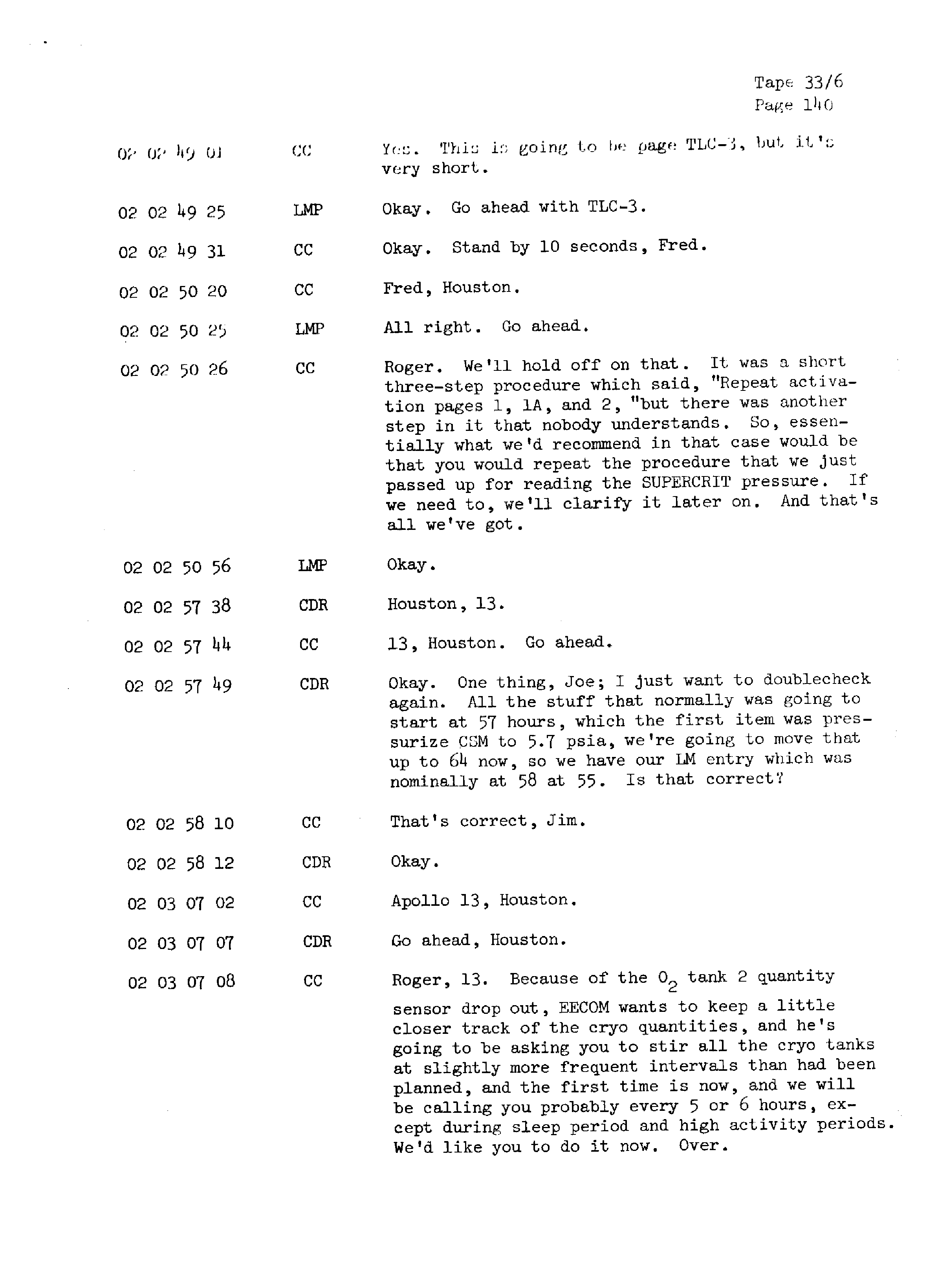 Page 147 of Apollo 13’s original transcript