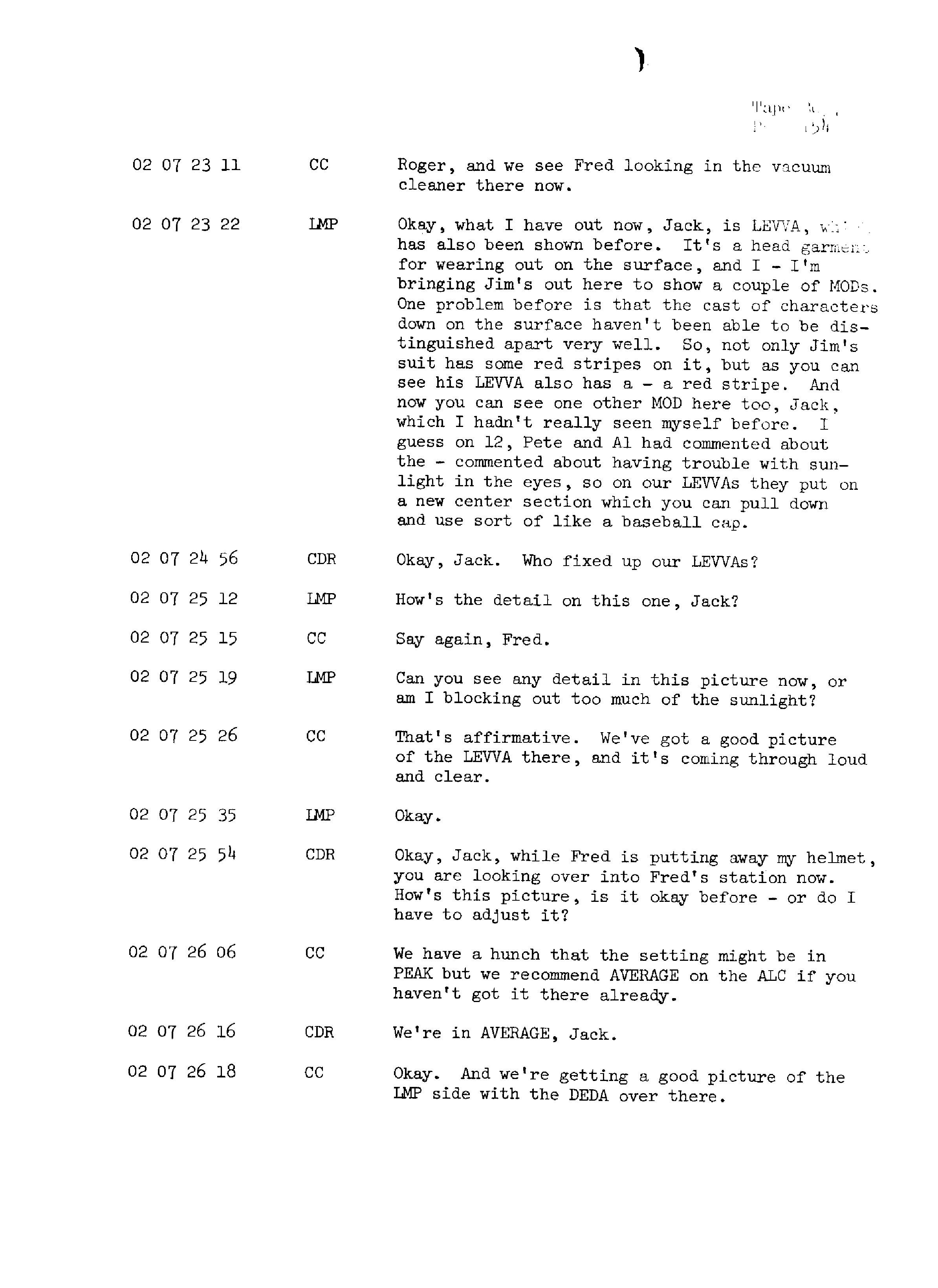 Page 161 of Apollo 13’s original transcript
