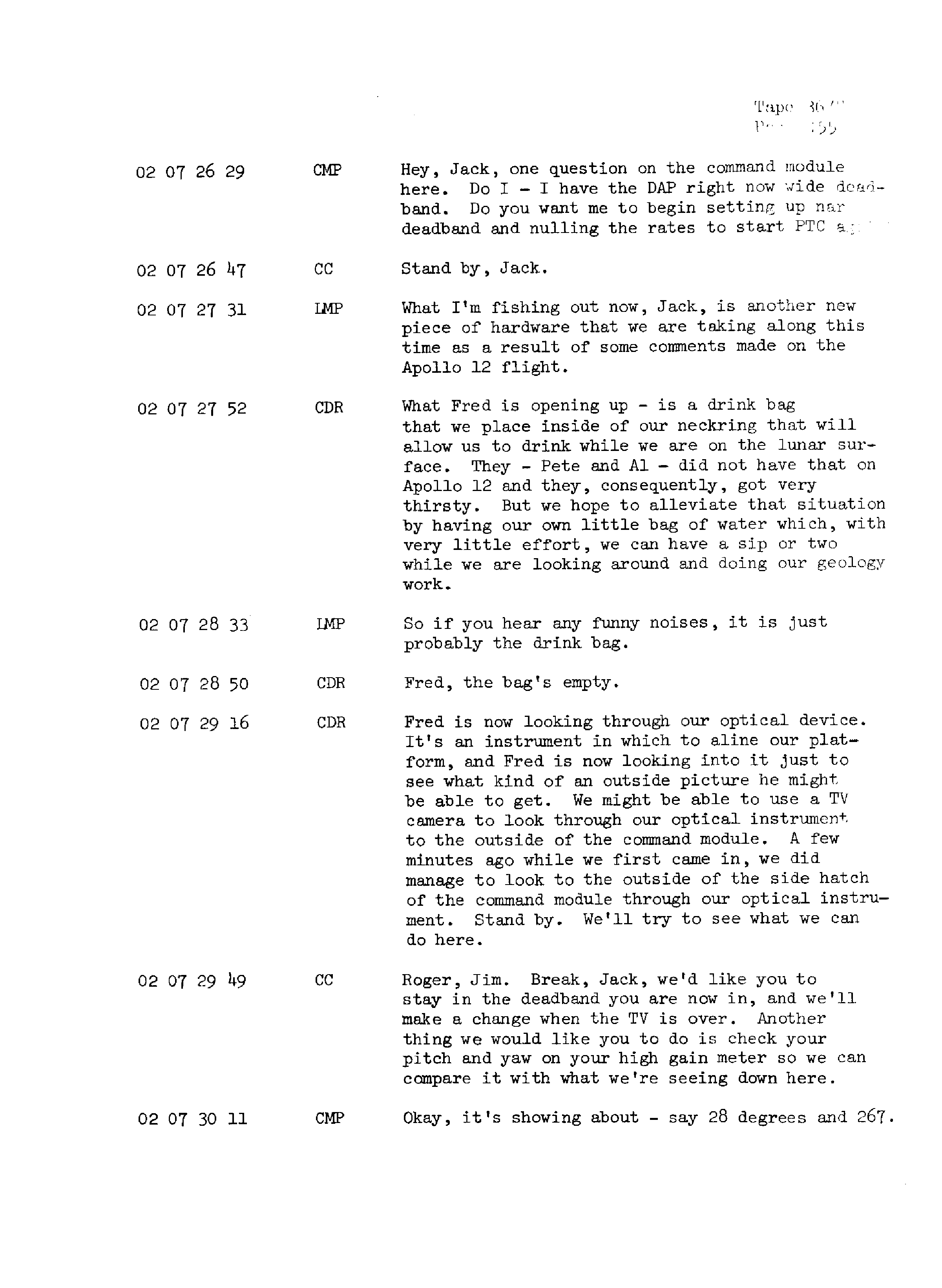 Page 162 of Apollo 13’s original transcript