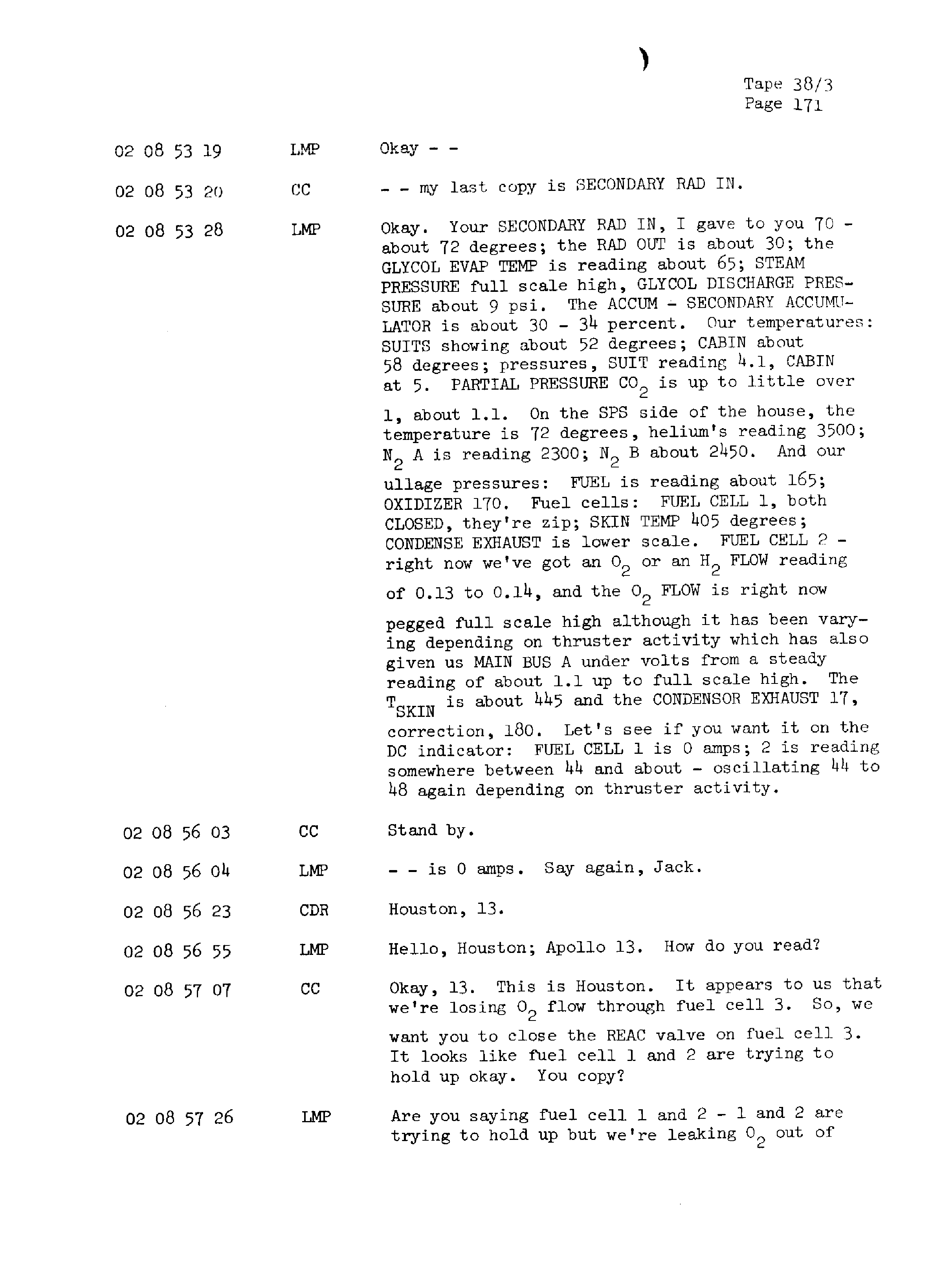 Page 178 of Apollo 13’s original transcript