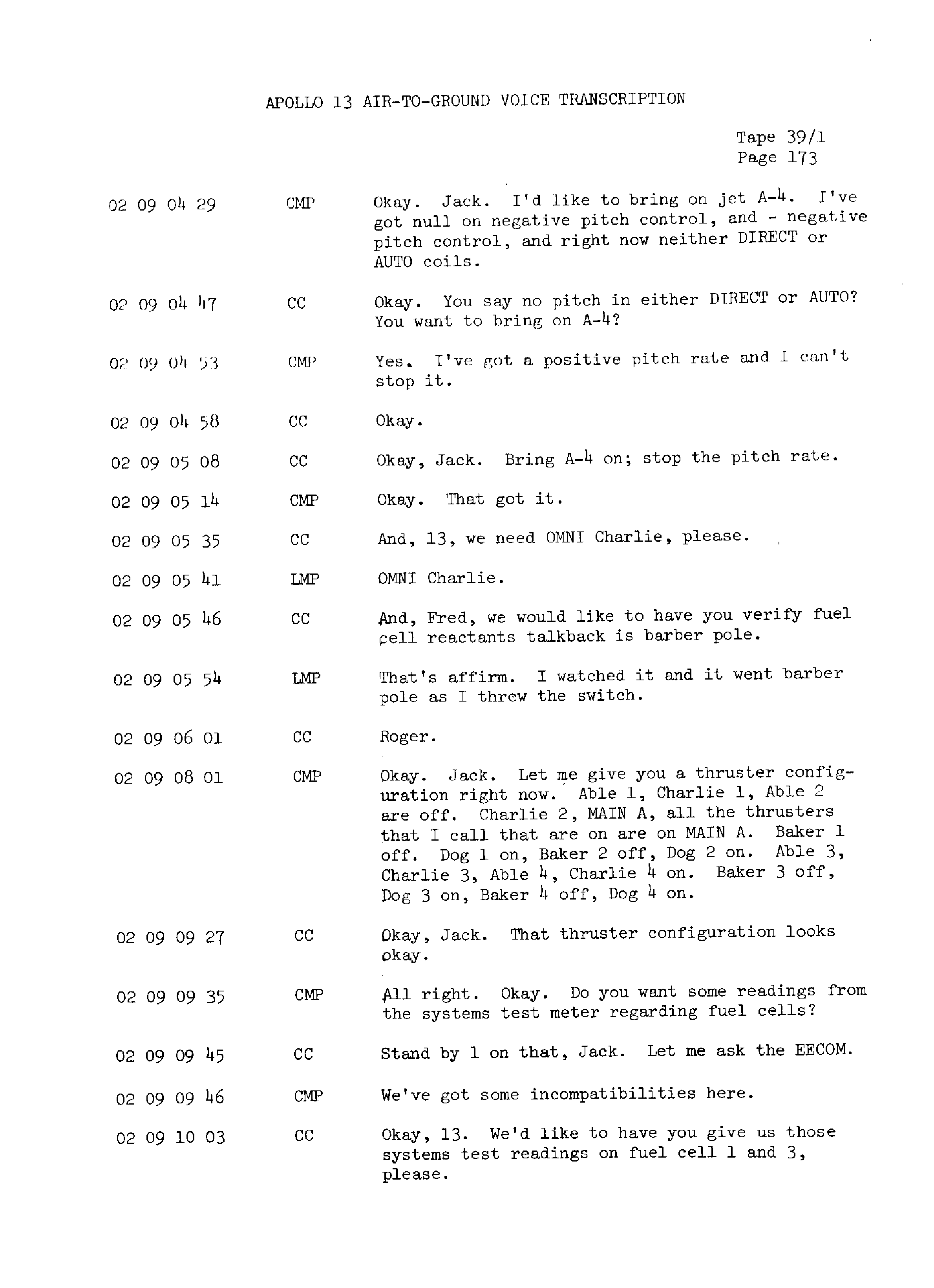 Page 180 of Apollo 13’s original transcript