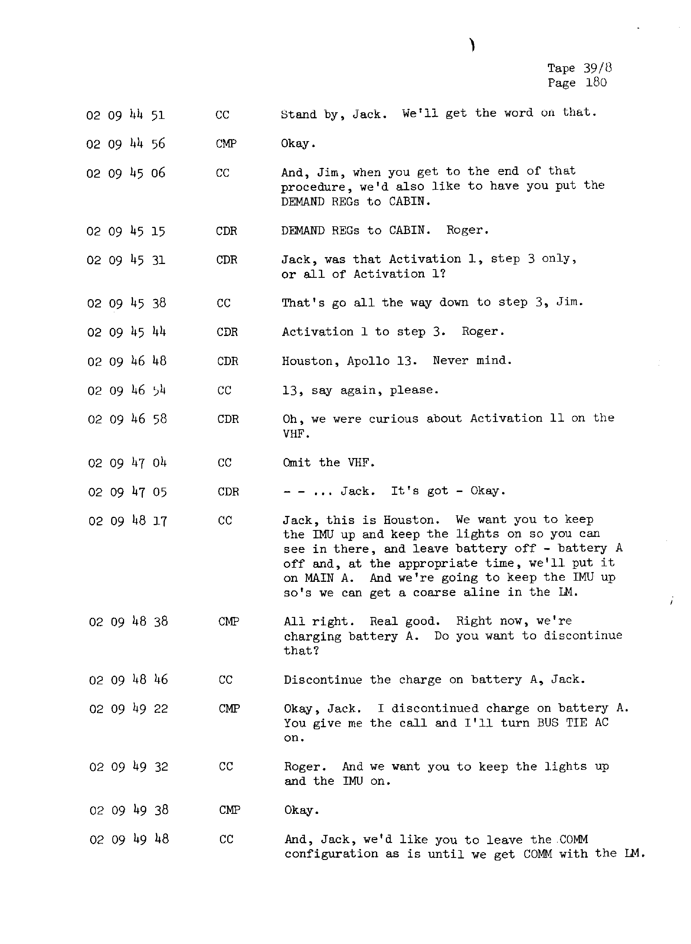 Page 186 of Apollo 13’s original transcript