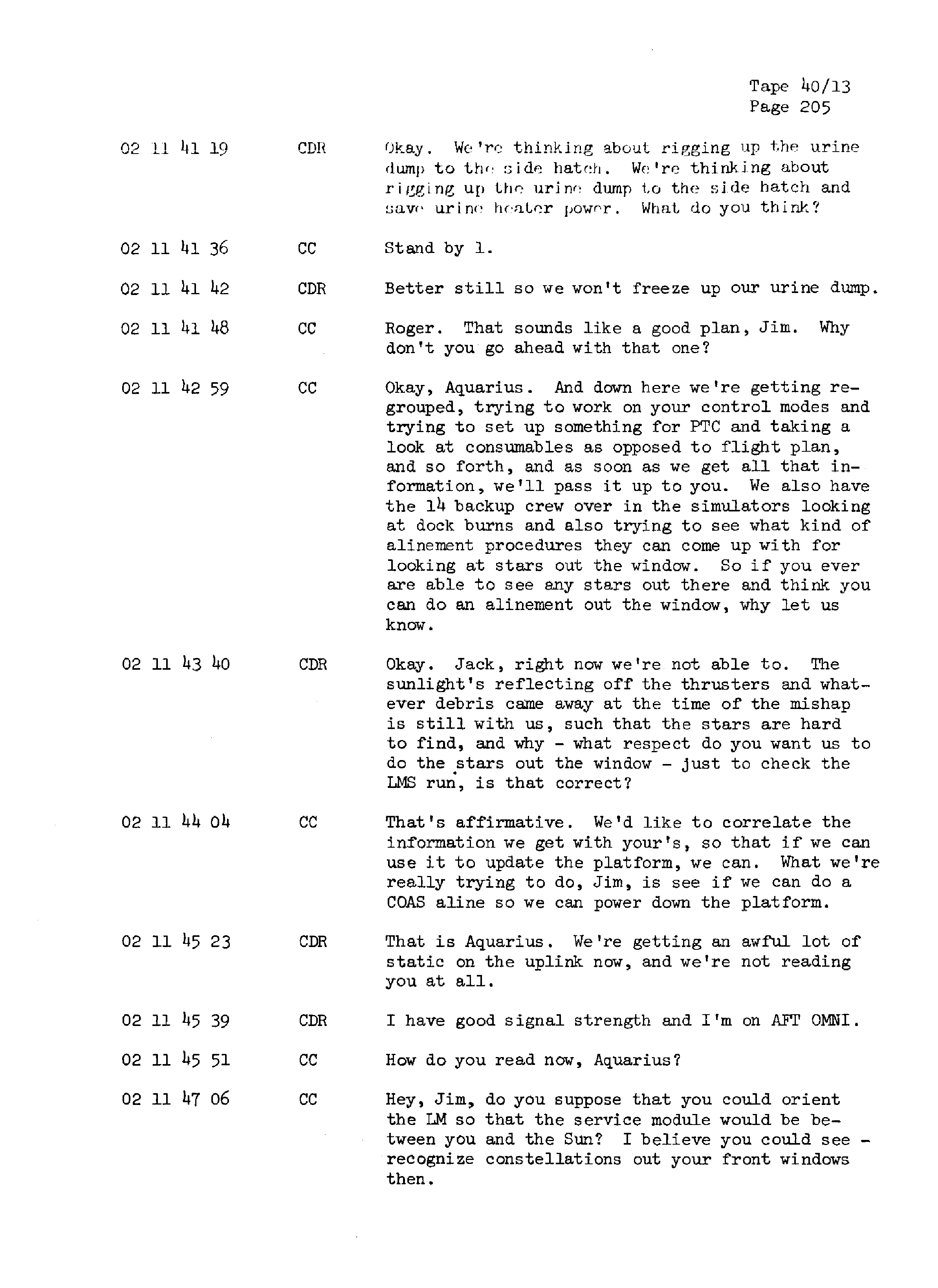 Page 212 of Apollo 13’s original transcript