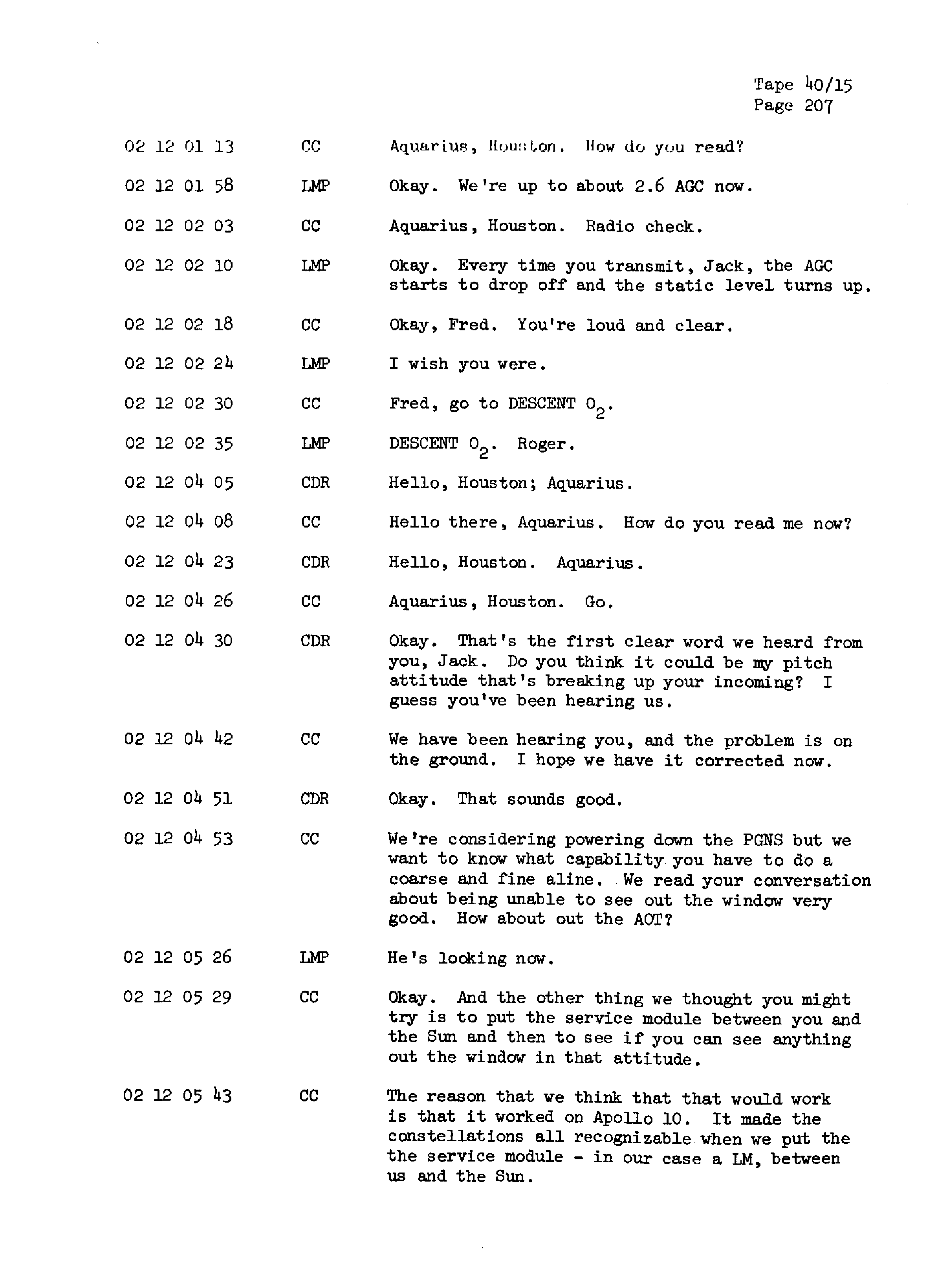 Page 214 of Apollo 13’s original transcript