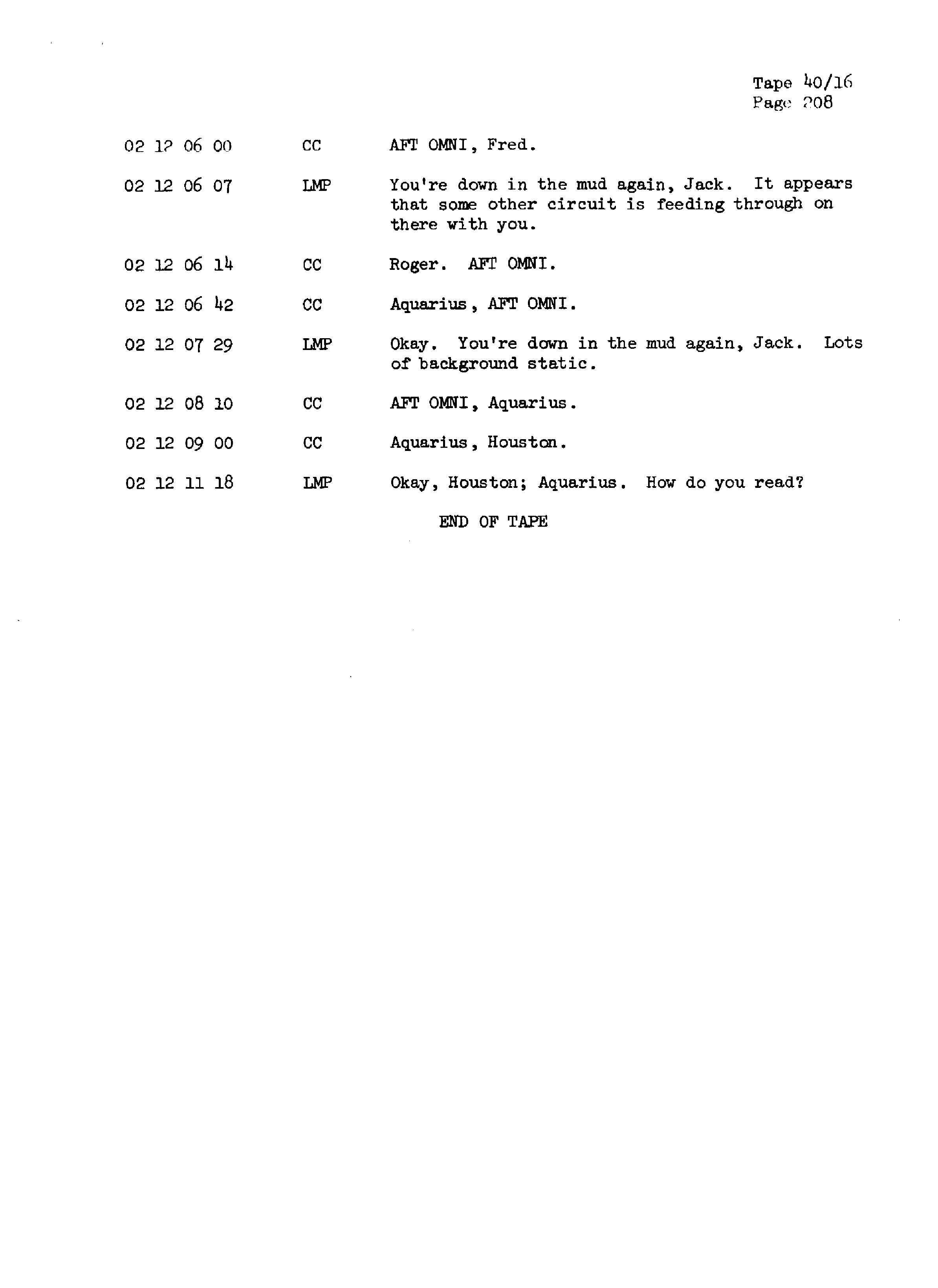 Page 215 of Apollo 13’s original transcript