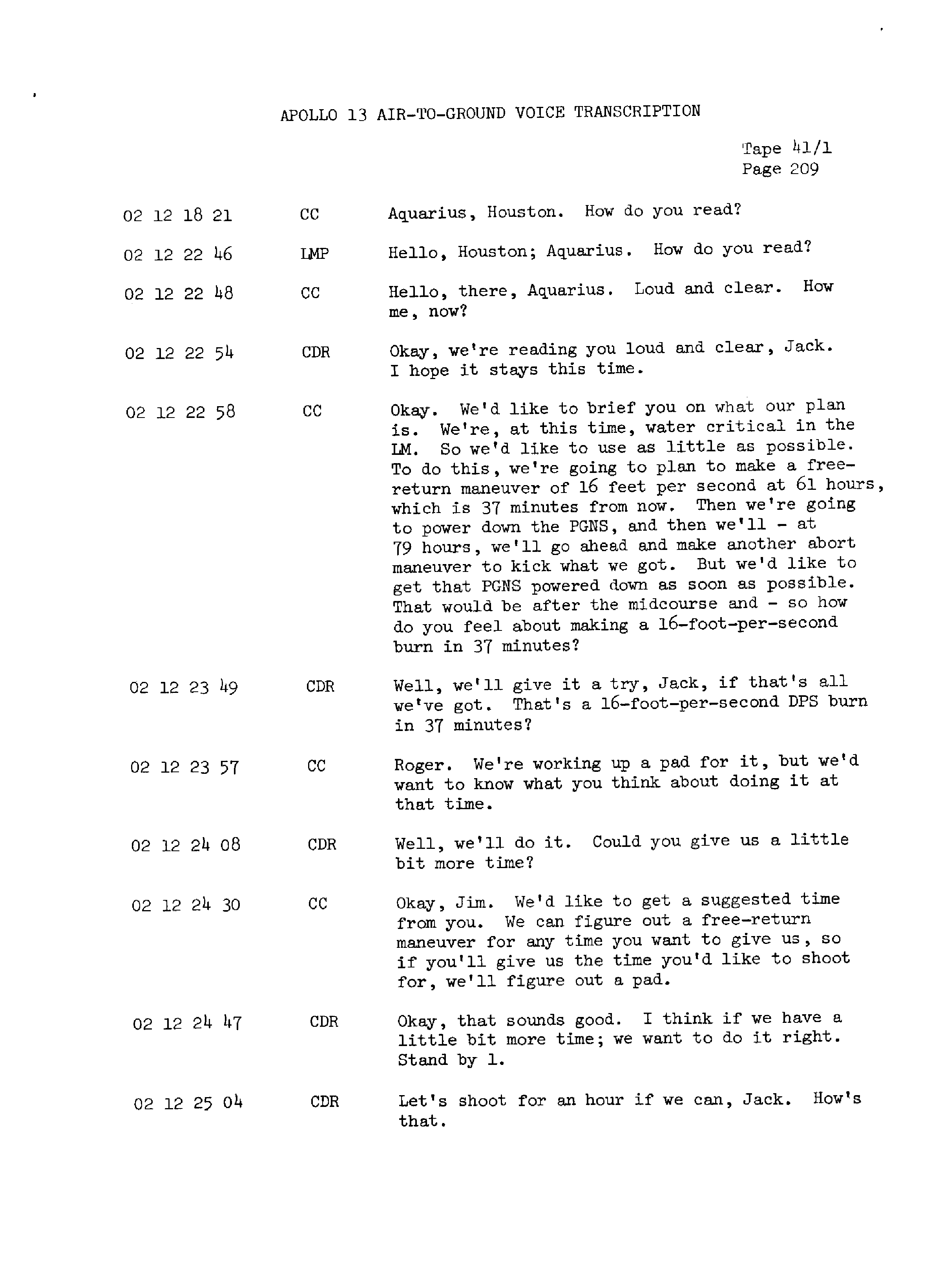 Page 216 of Apollo 13’s original transcript