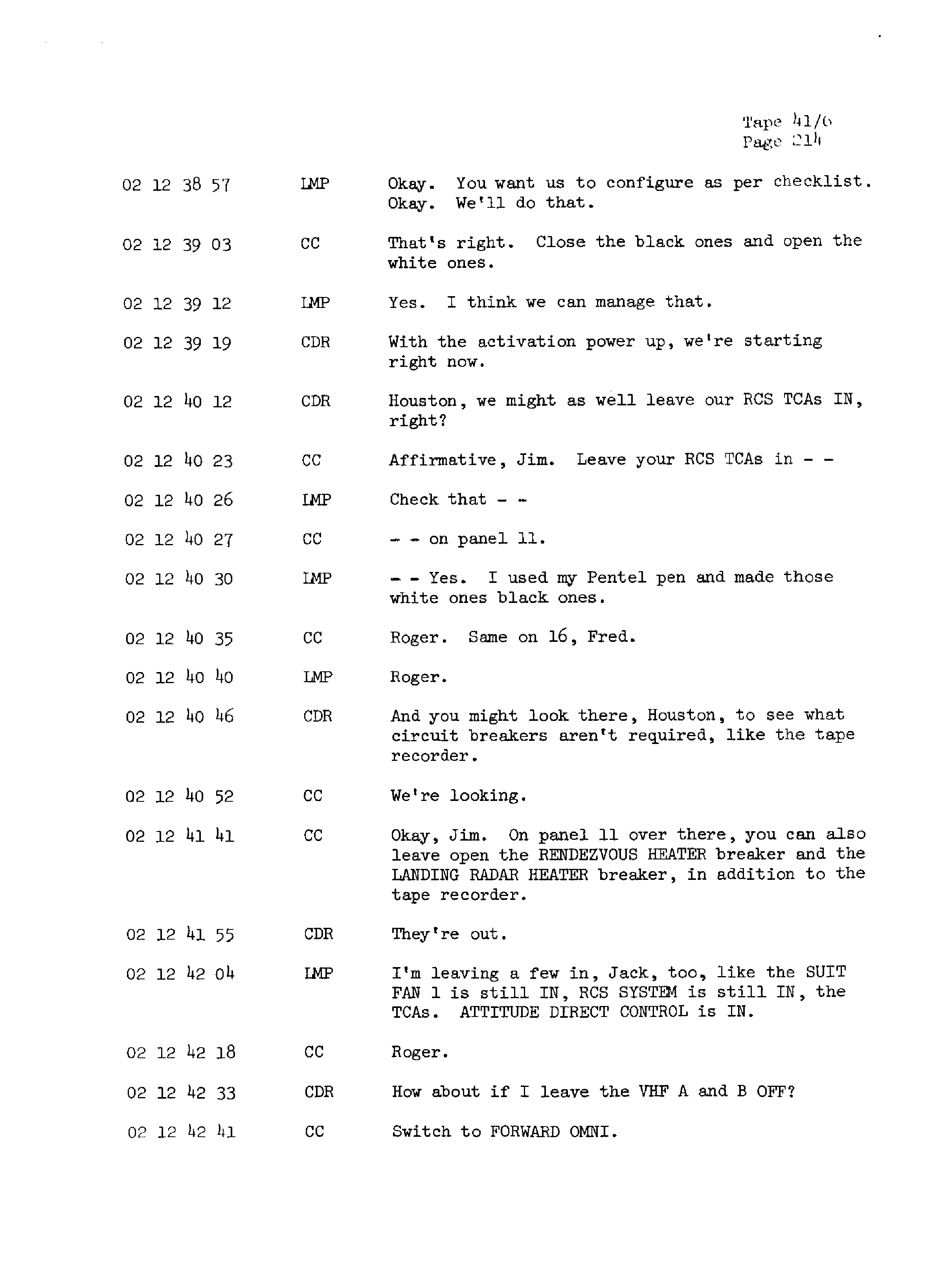 Page 221 of Apollo 13’s original transcript