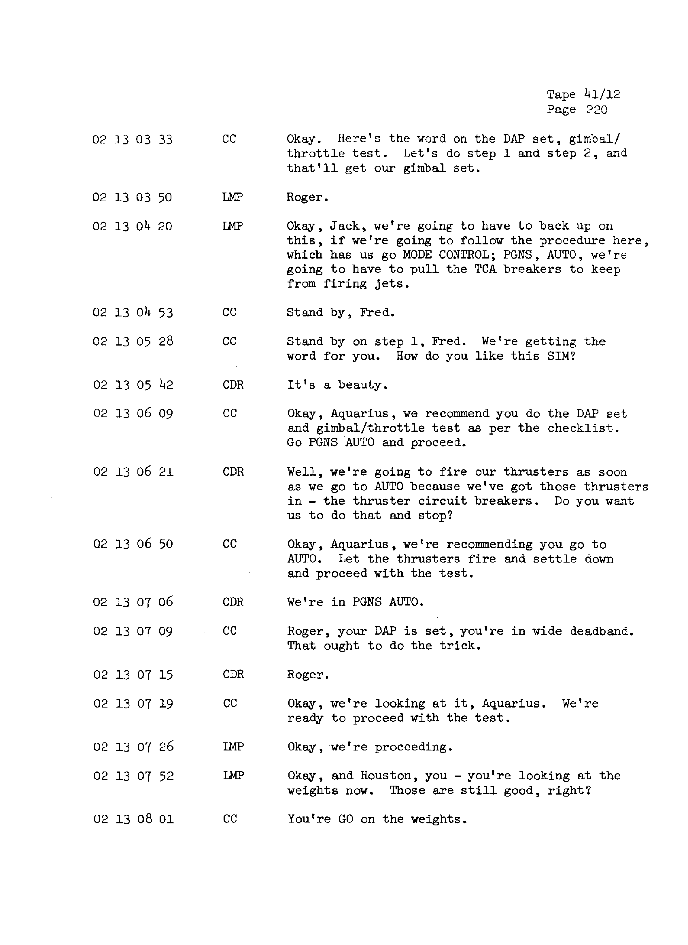 Page 227 of Apollo 13’s original transcript