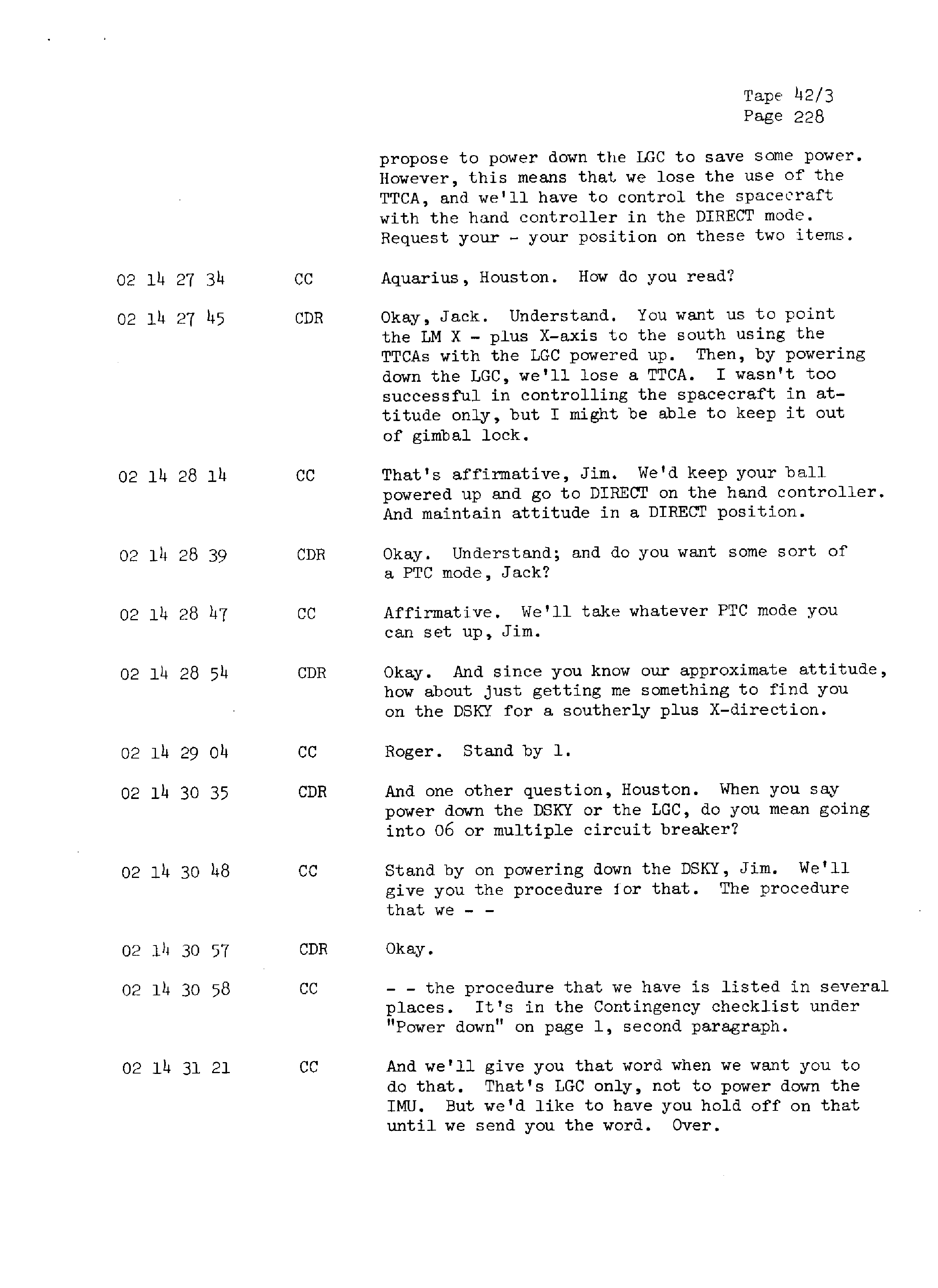 Page 235 of Apollo 13’s original transcript