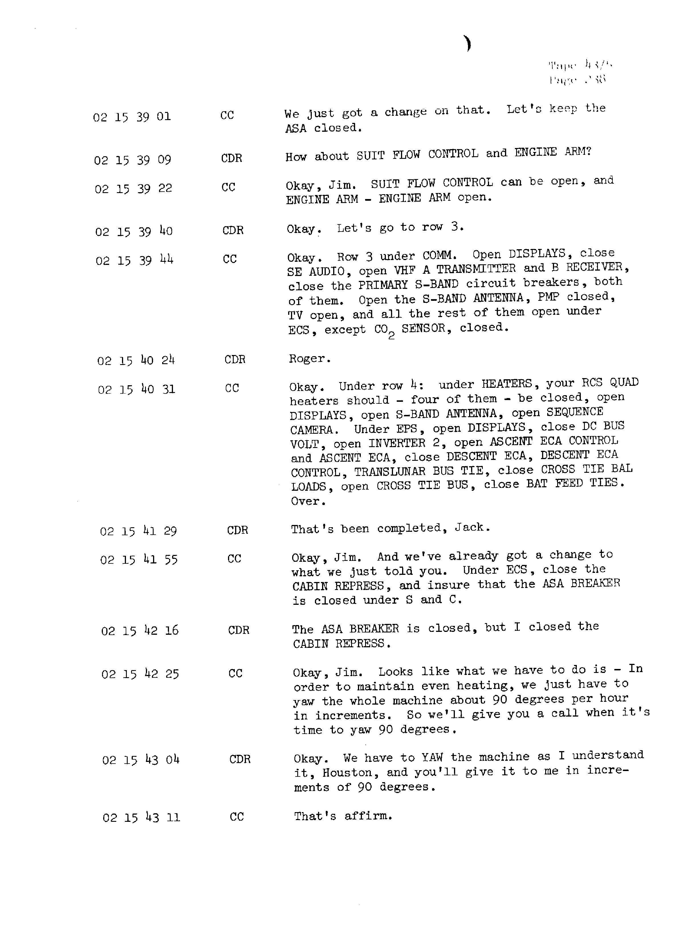 Page 245 of Apollo 13’s original transcript