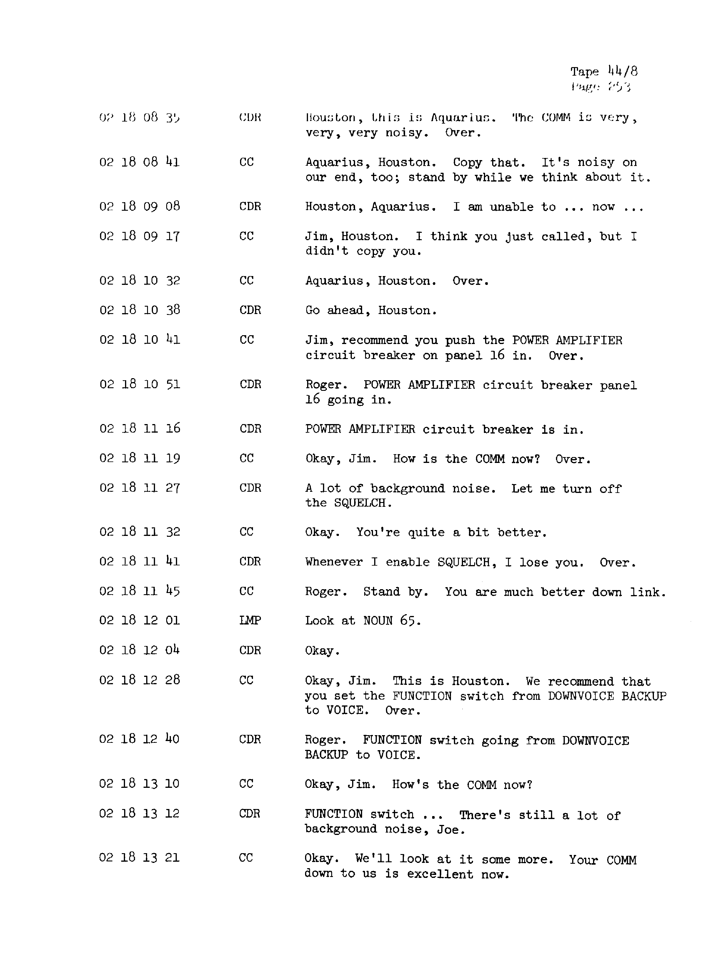 Page 260 of Apollo 13’s original transcript