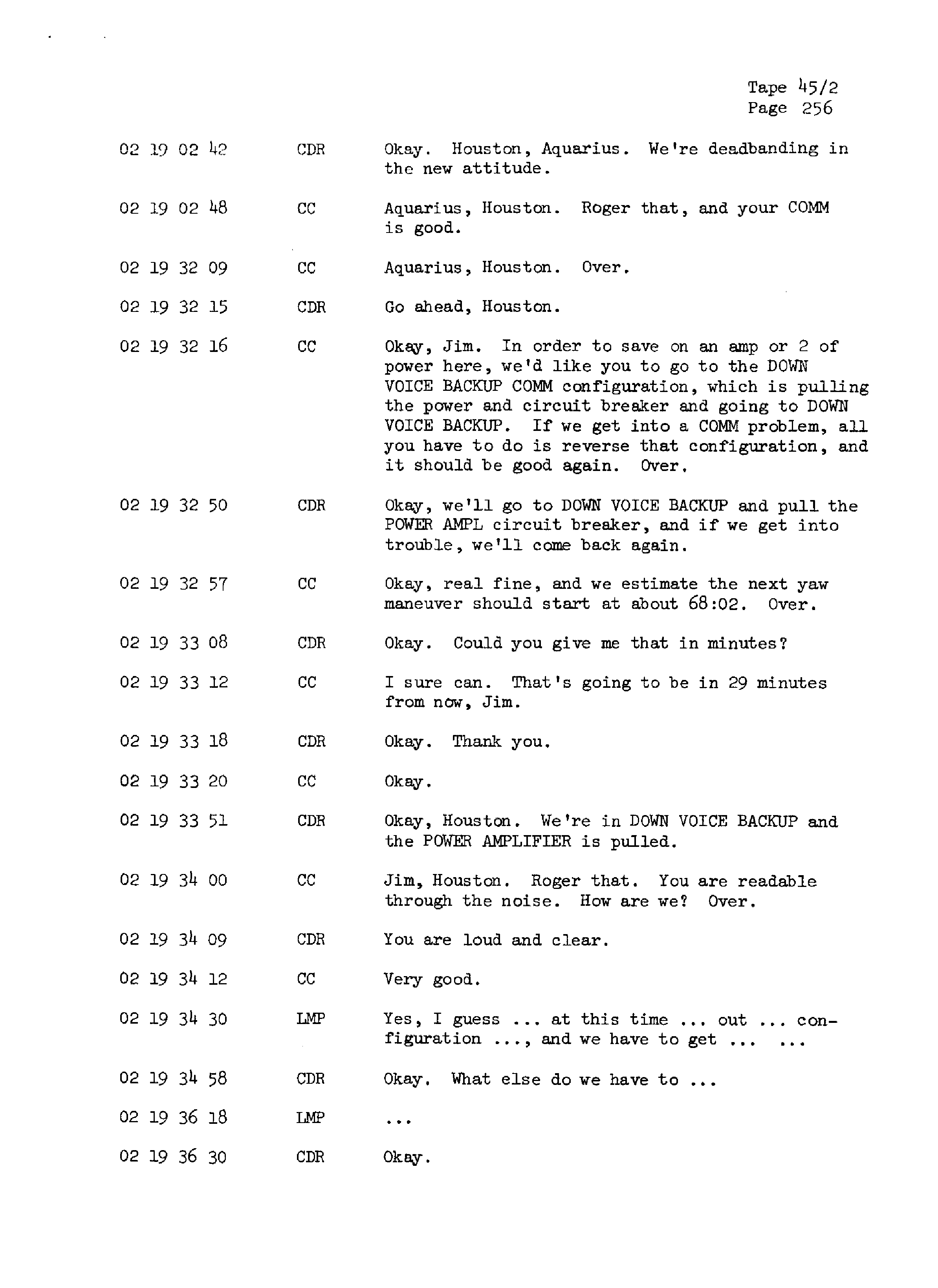 Page 263 of Apollo 13’s original transcript