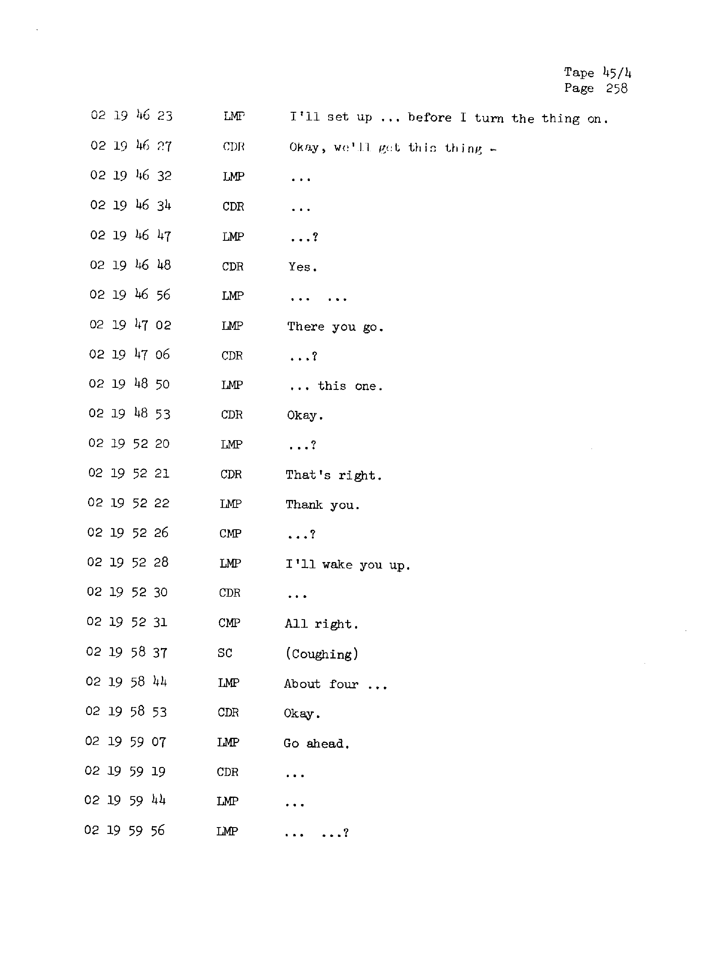 Page 265 of Apollo 13’s original transcript
