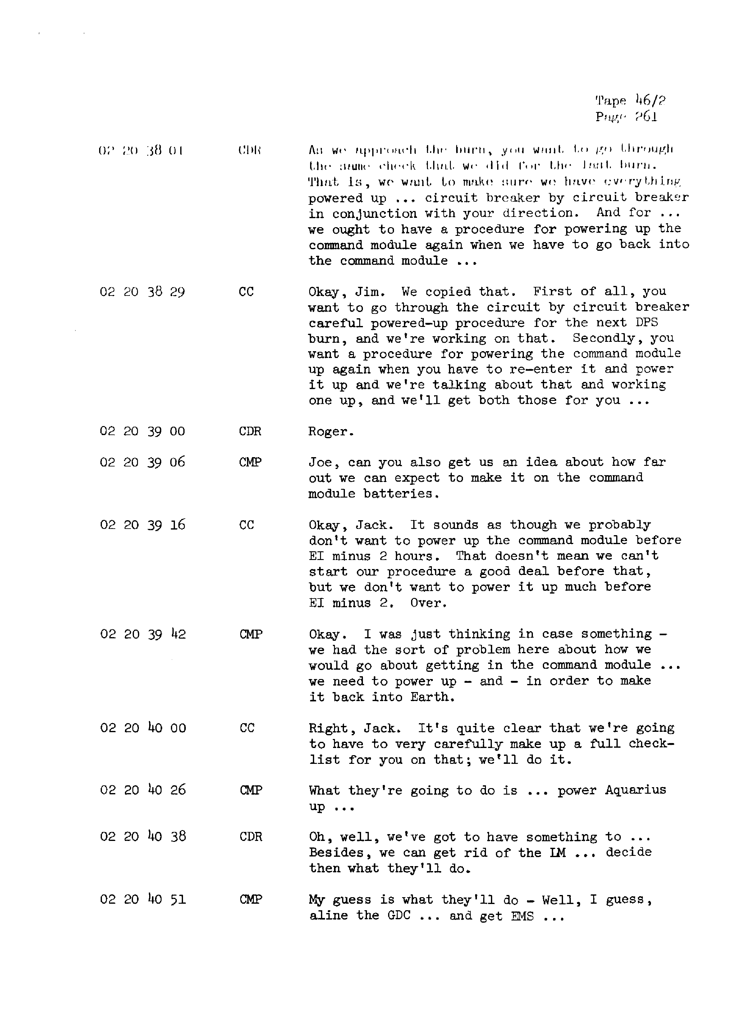 Page 268 of Apollo 13’s original transcript