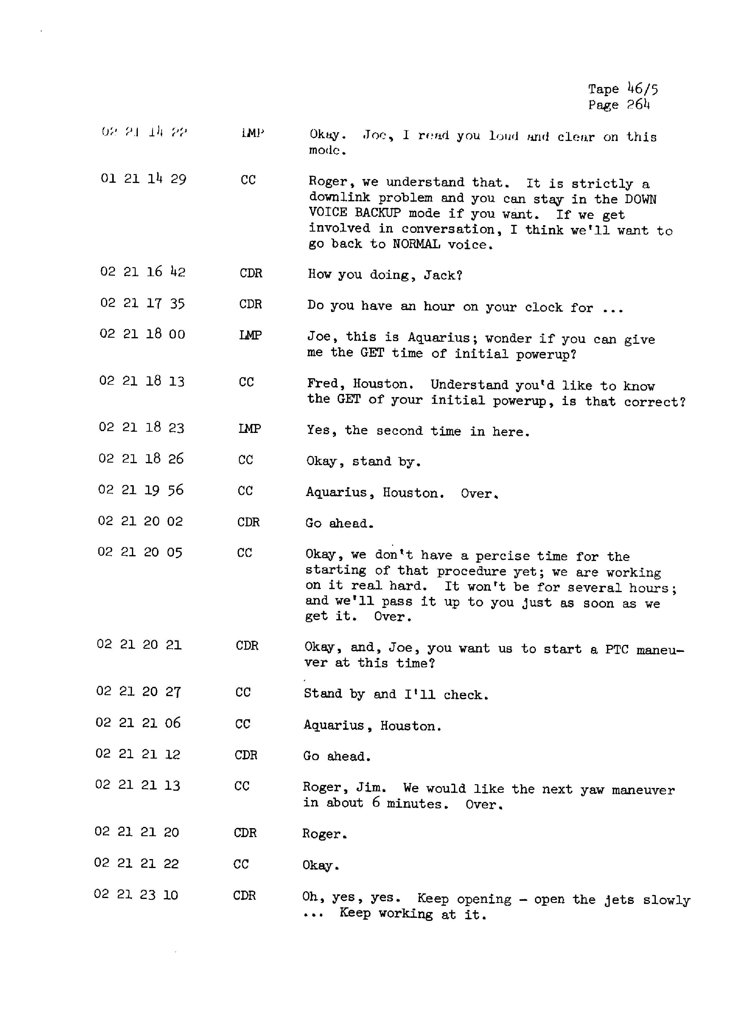 Page 271 of Apollo 13’s original transcript