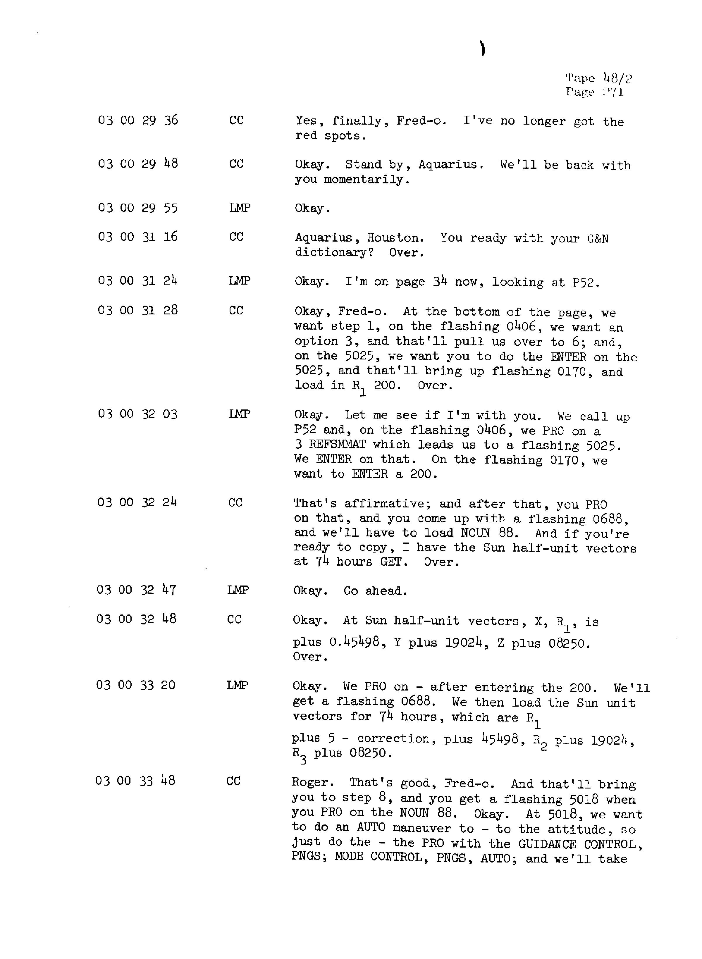 Page 278 of Apollo 13’s original transcript