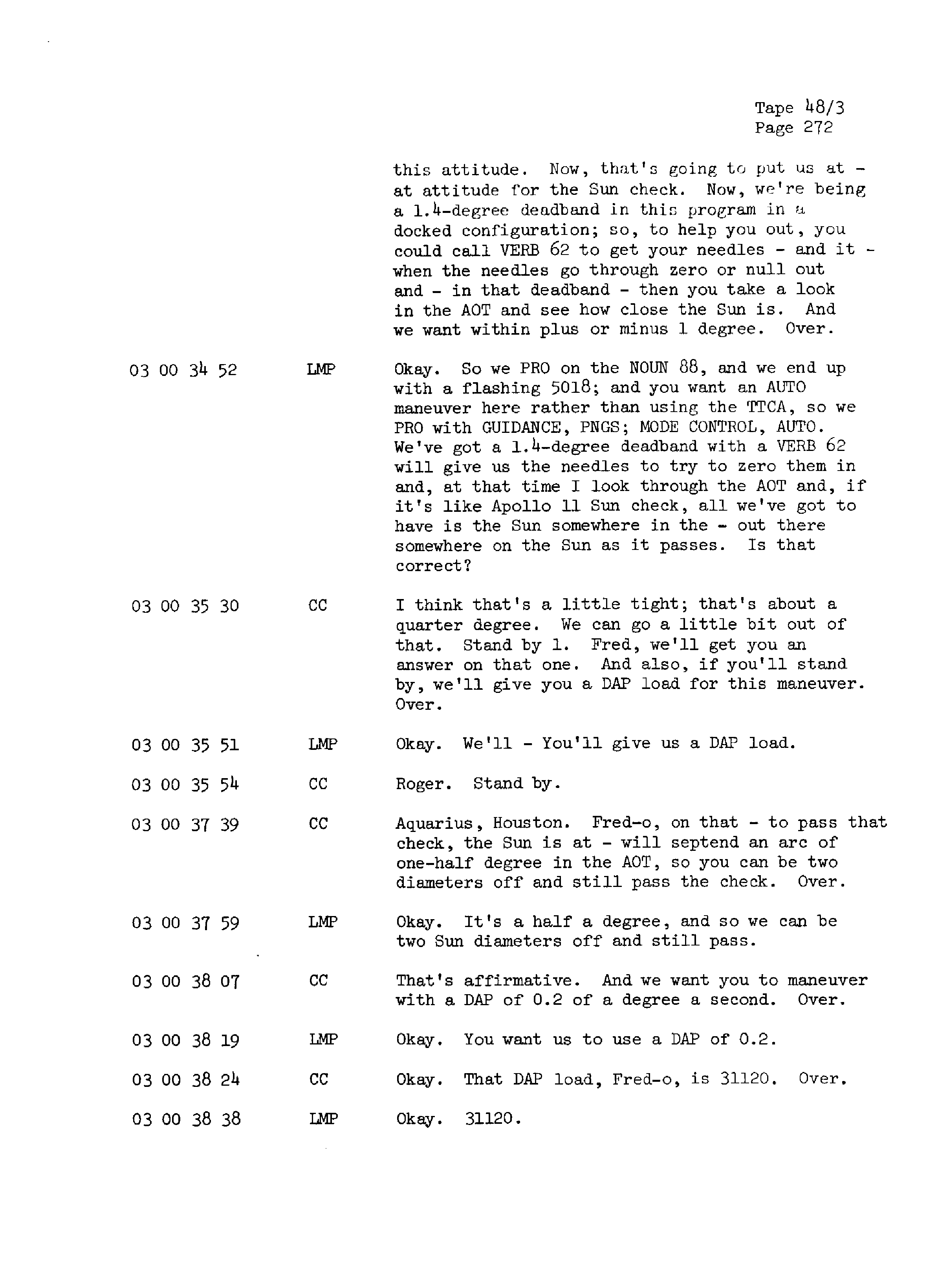 Page 279 of Apollo 13’s original transcript