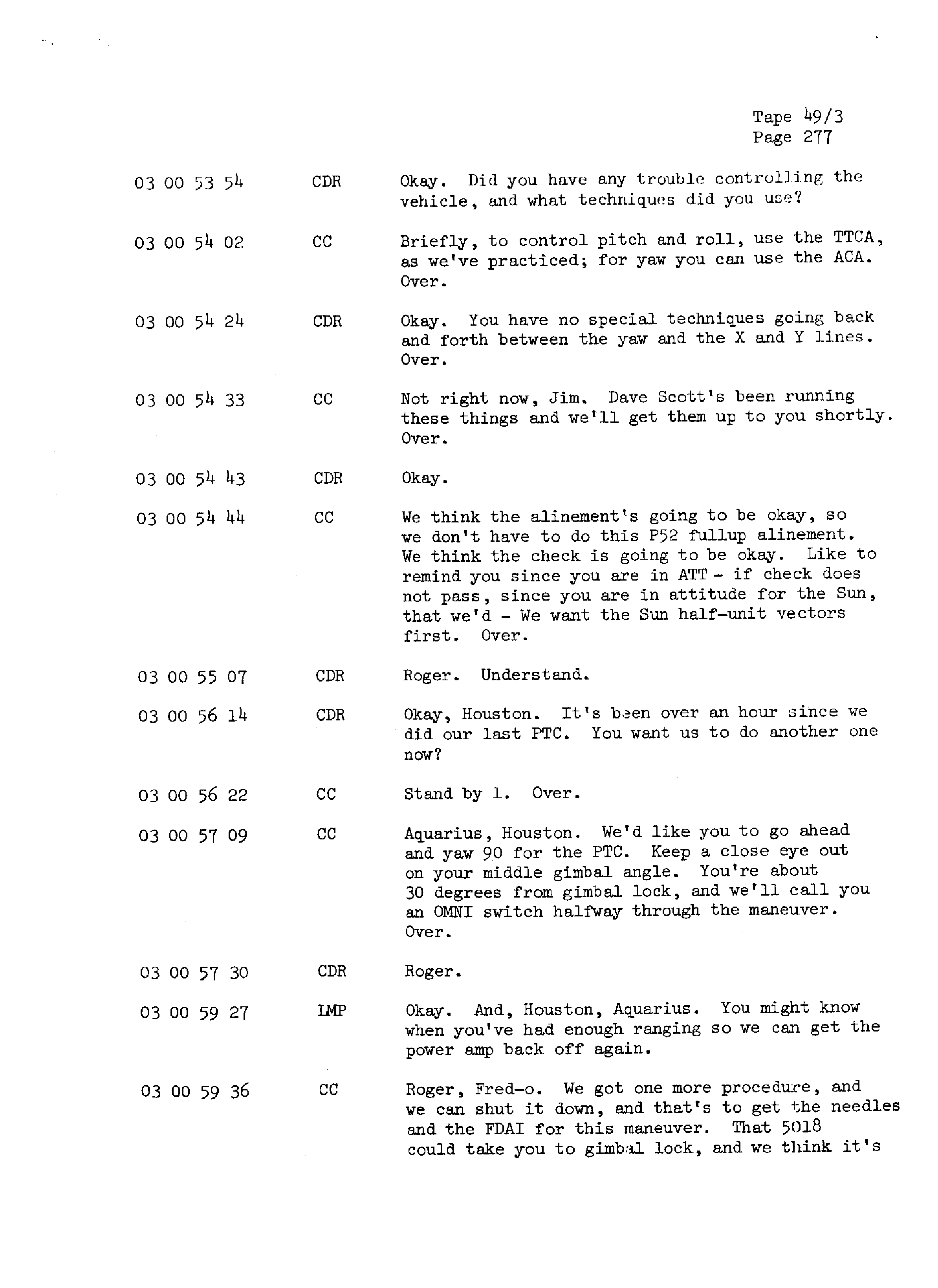 Page 284 of Apollo 13’s original transcript
