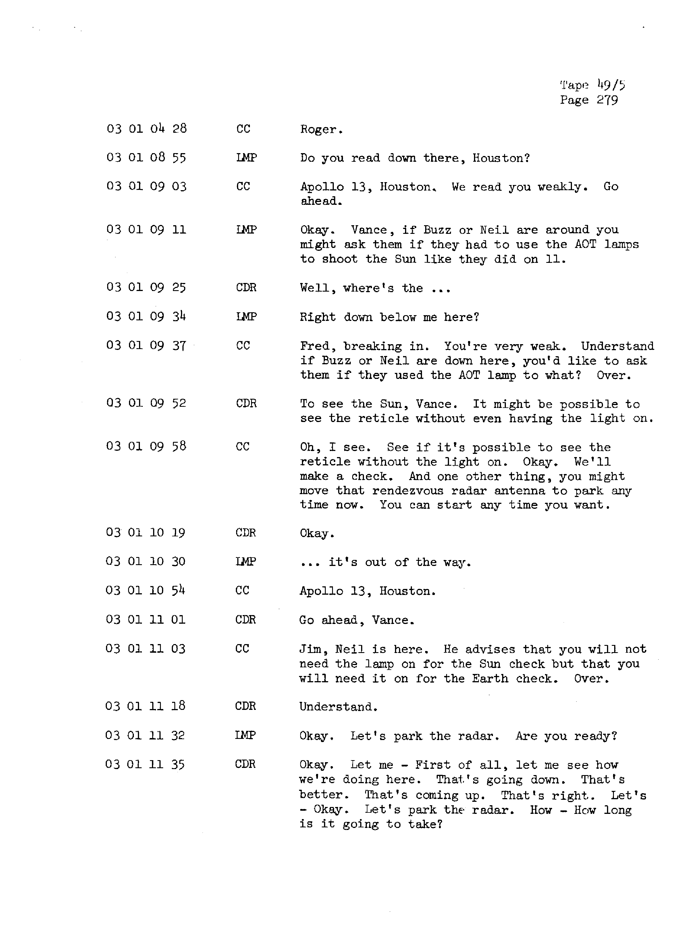Page 286 of Apollo 13’s original transcript