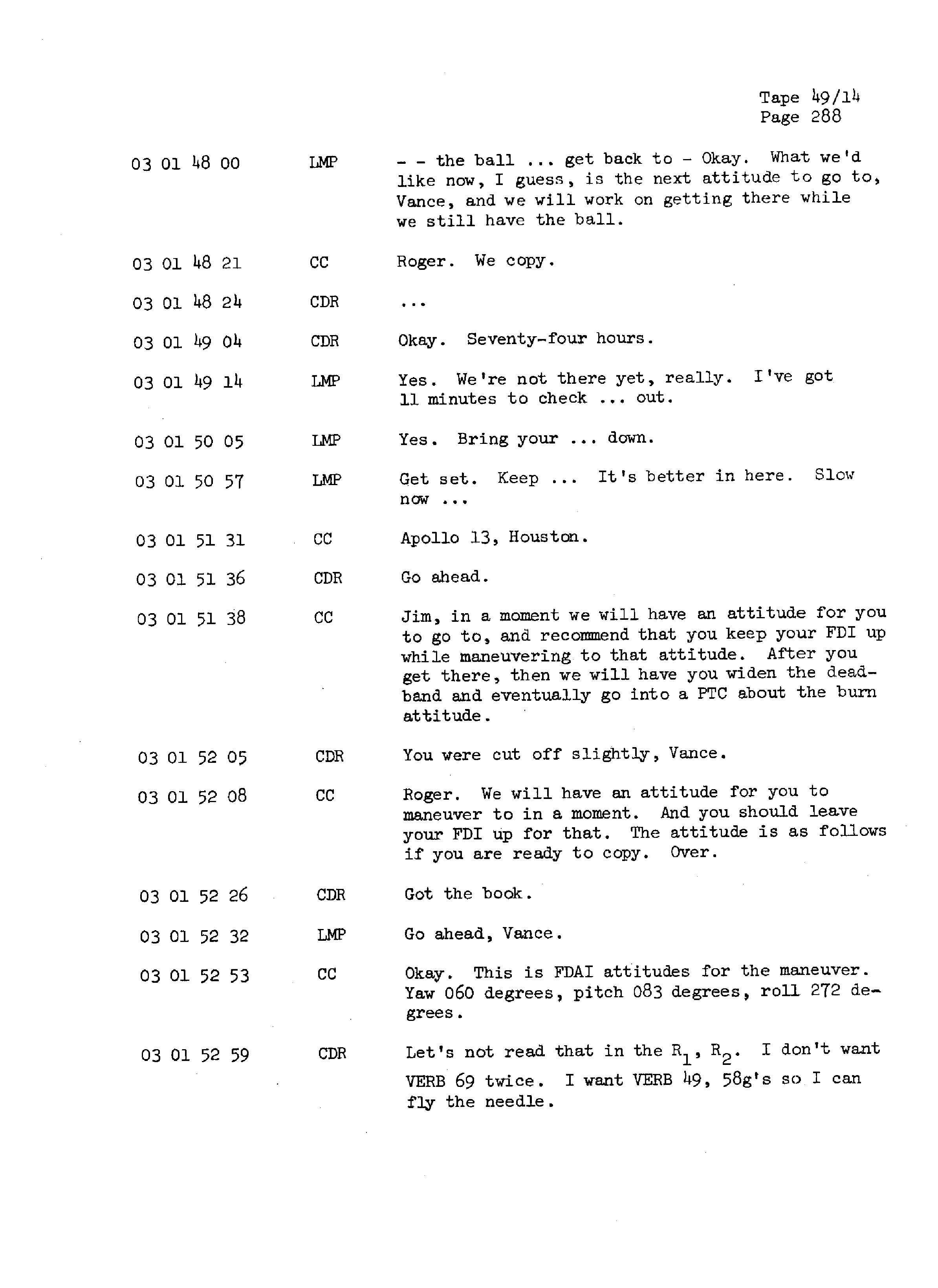 Page 295 of Apollo 13’s original transcript