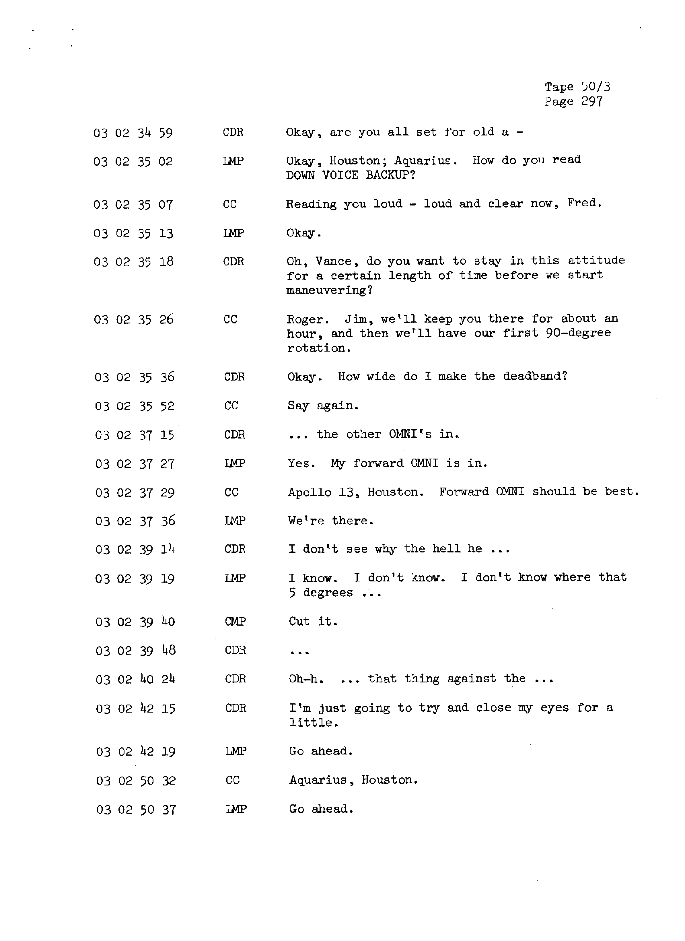 Page 304 of Apollo 13’s original transcript