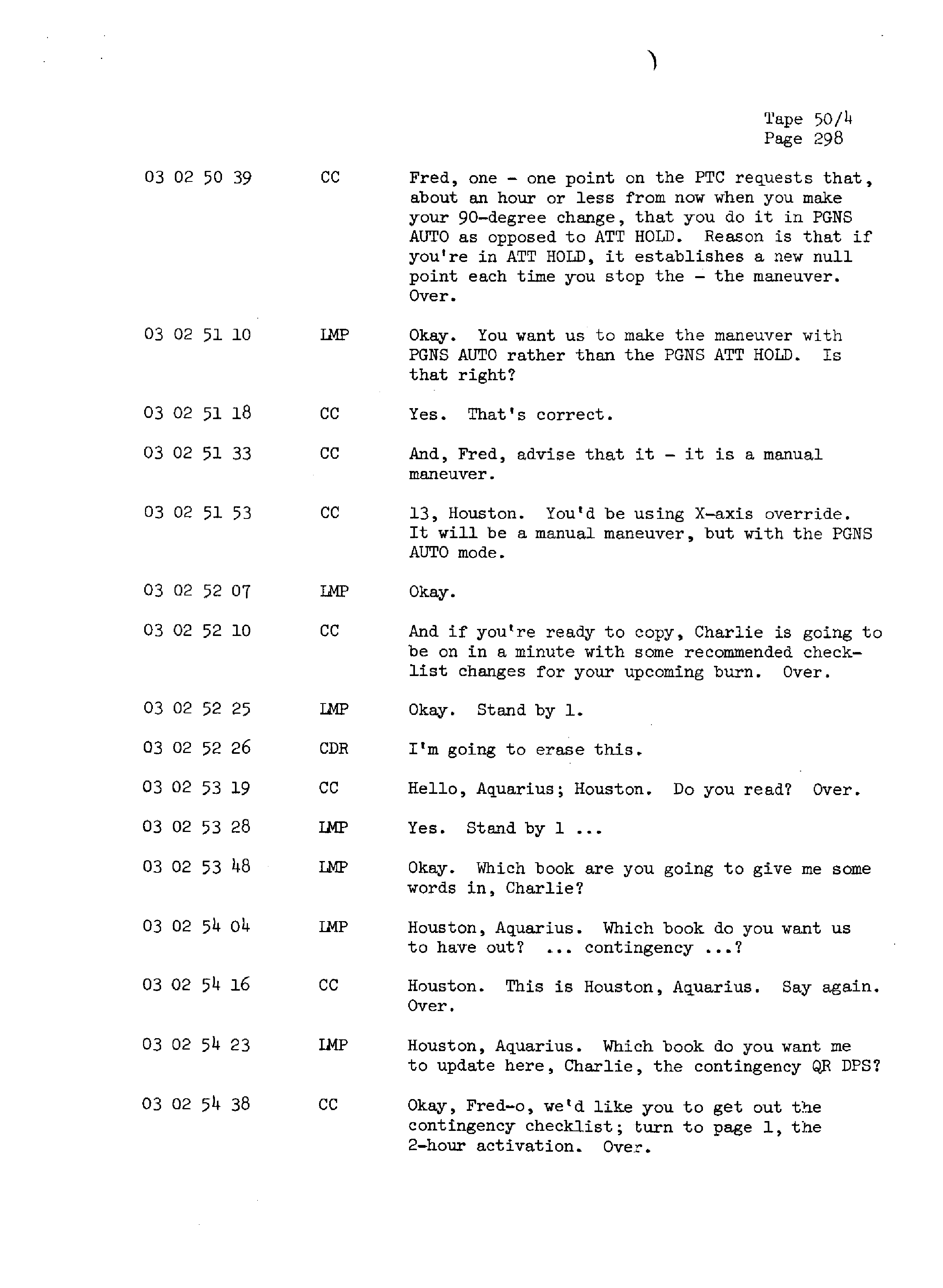 Page 305 of Apollo 13’s original transcript