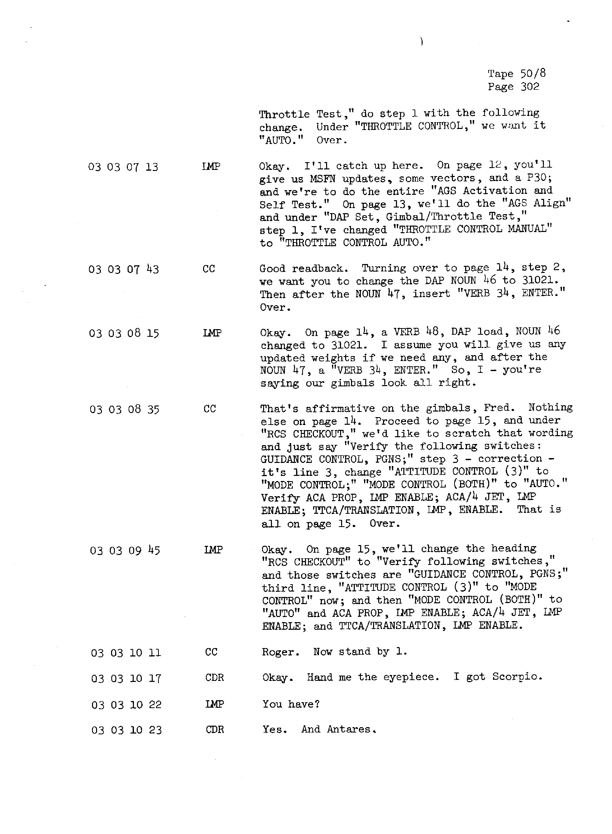 Page 309 of Apollo 13’s original transcript