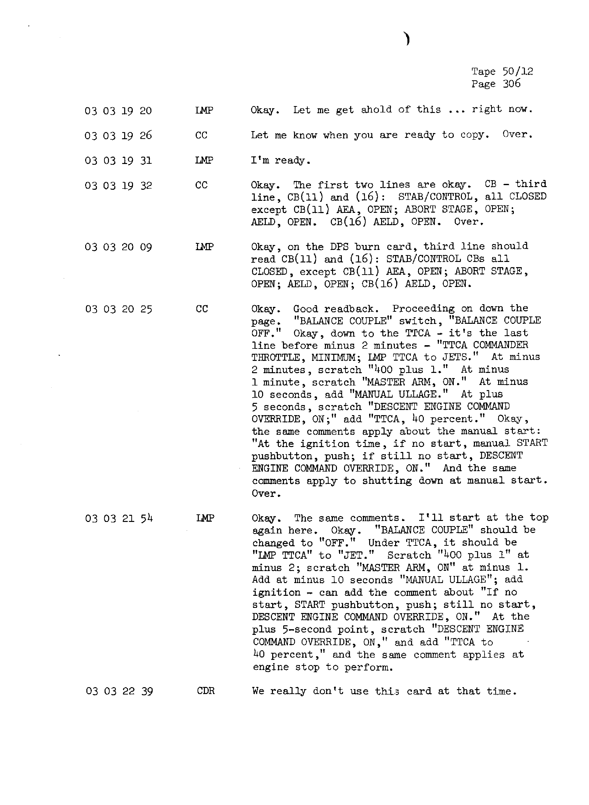 Page 313 of Apollo 13’s original transcript