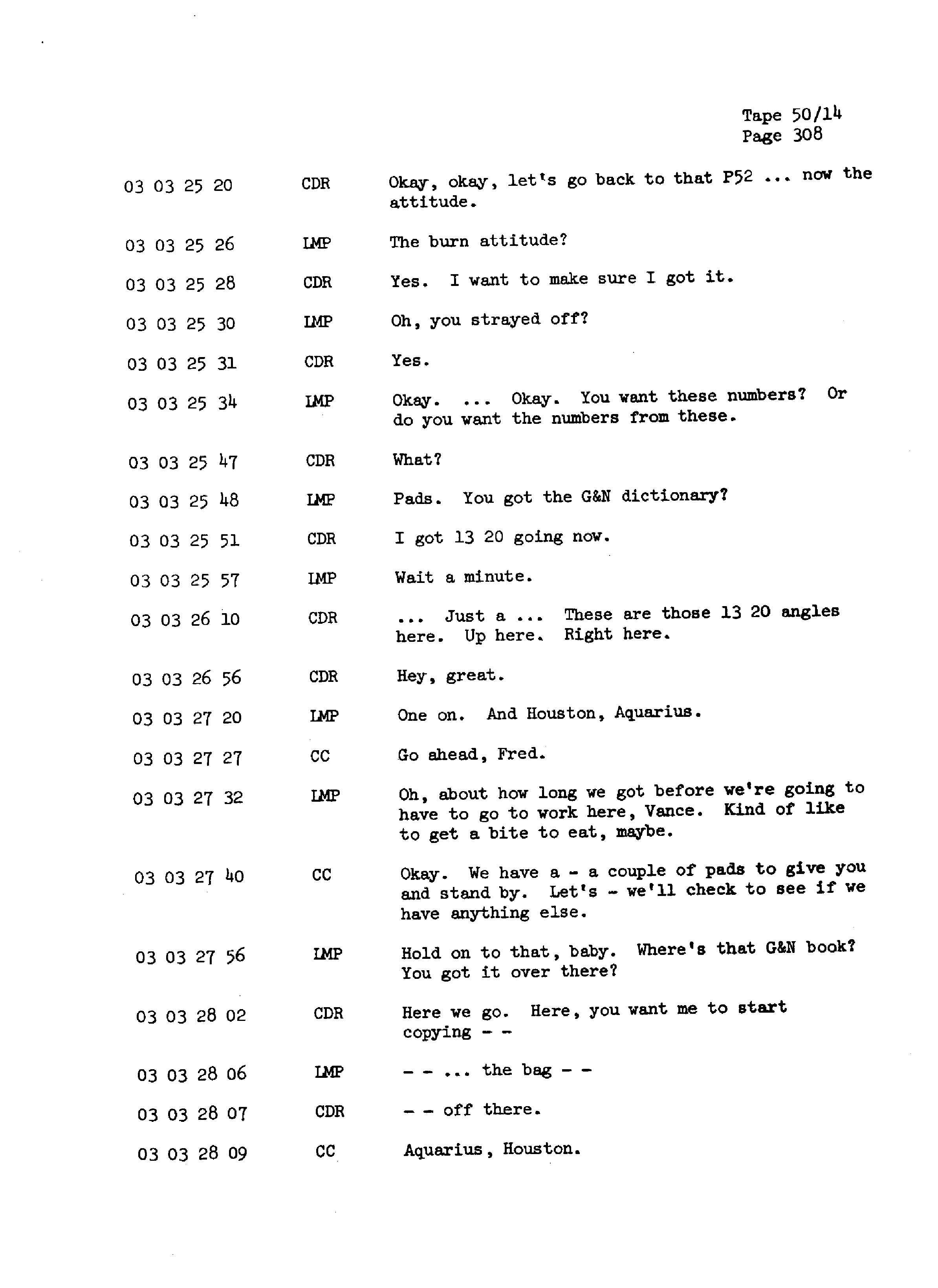 Page 315 of Apollo 13’s original transcript