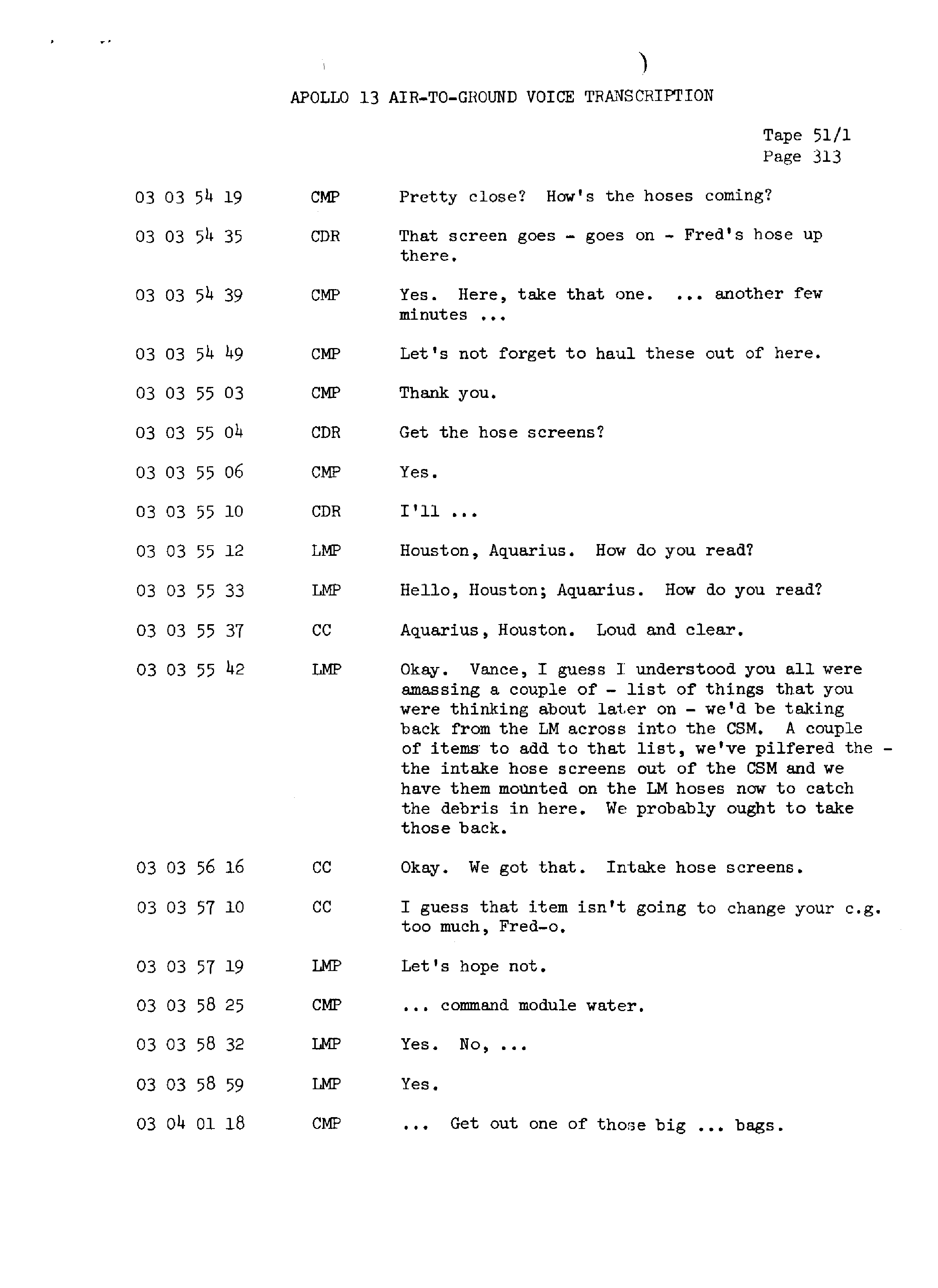 Page 320 of Apollo 13’s original transcript
