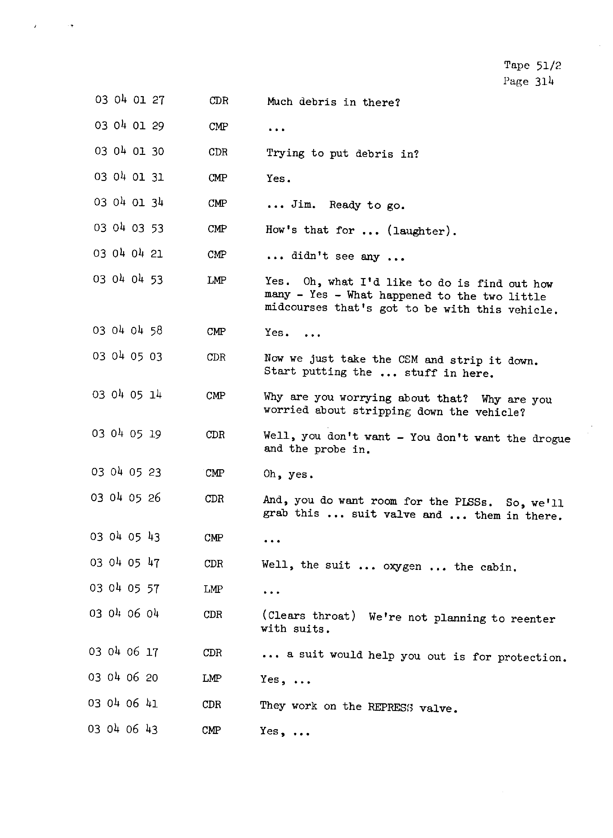 Page 321 of Apollo 13’s original transcript