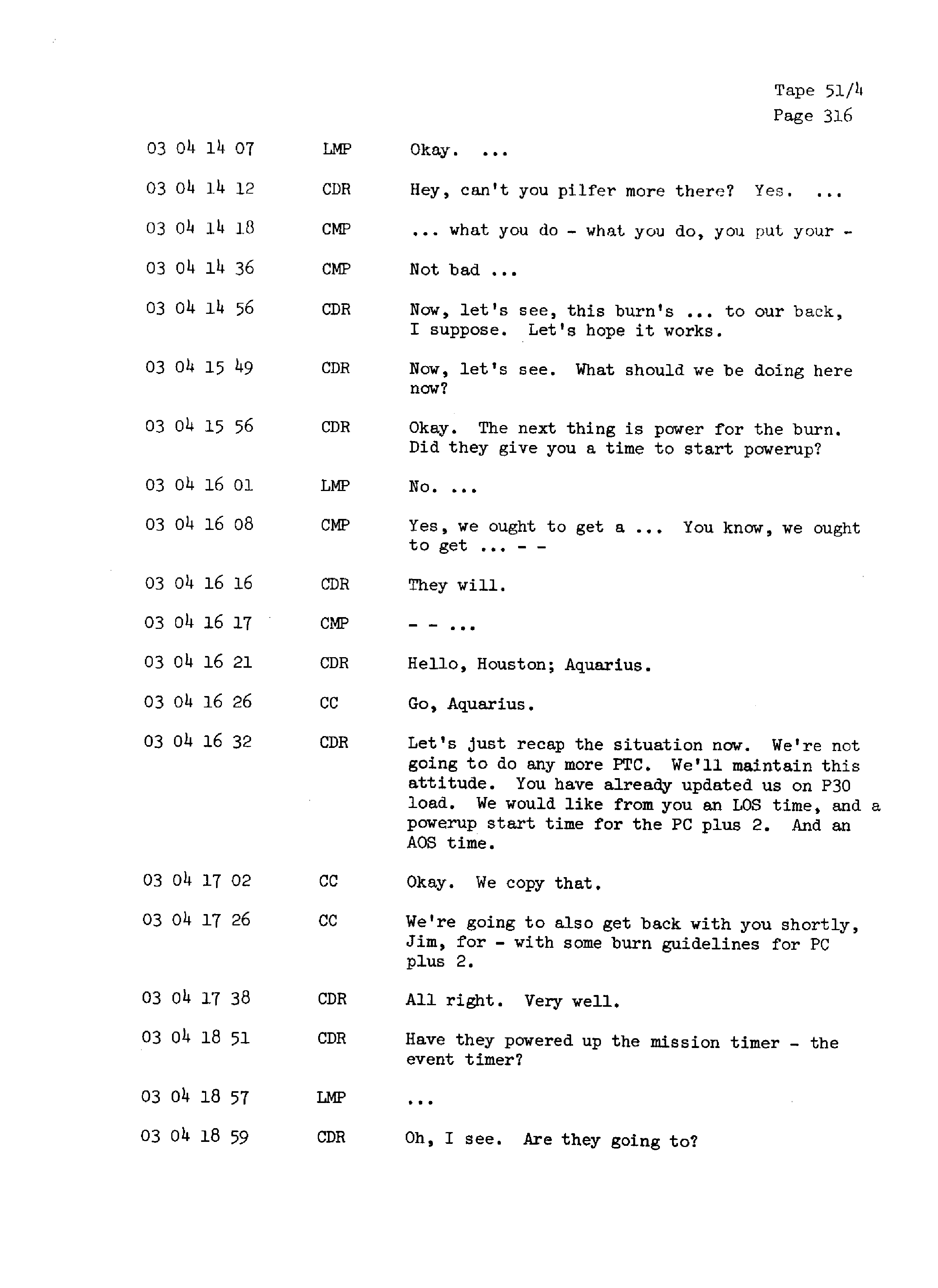 Page 323 of Apollo 13’s original transcript