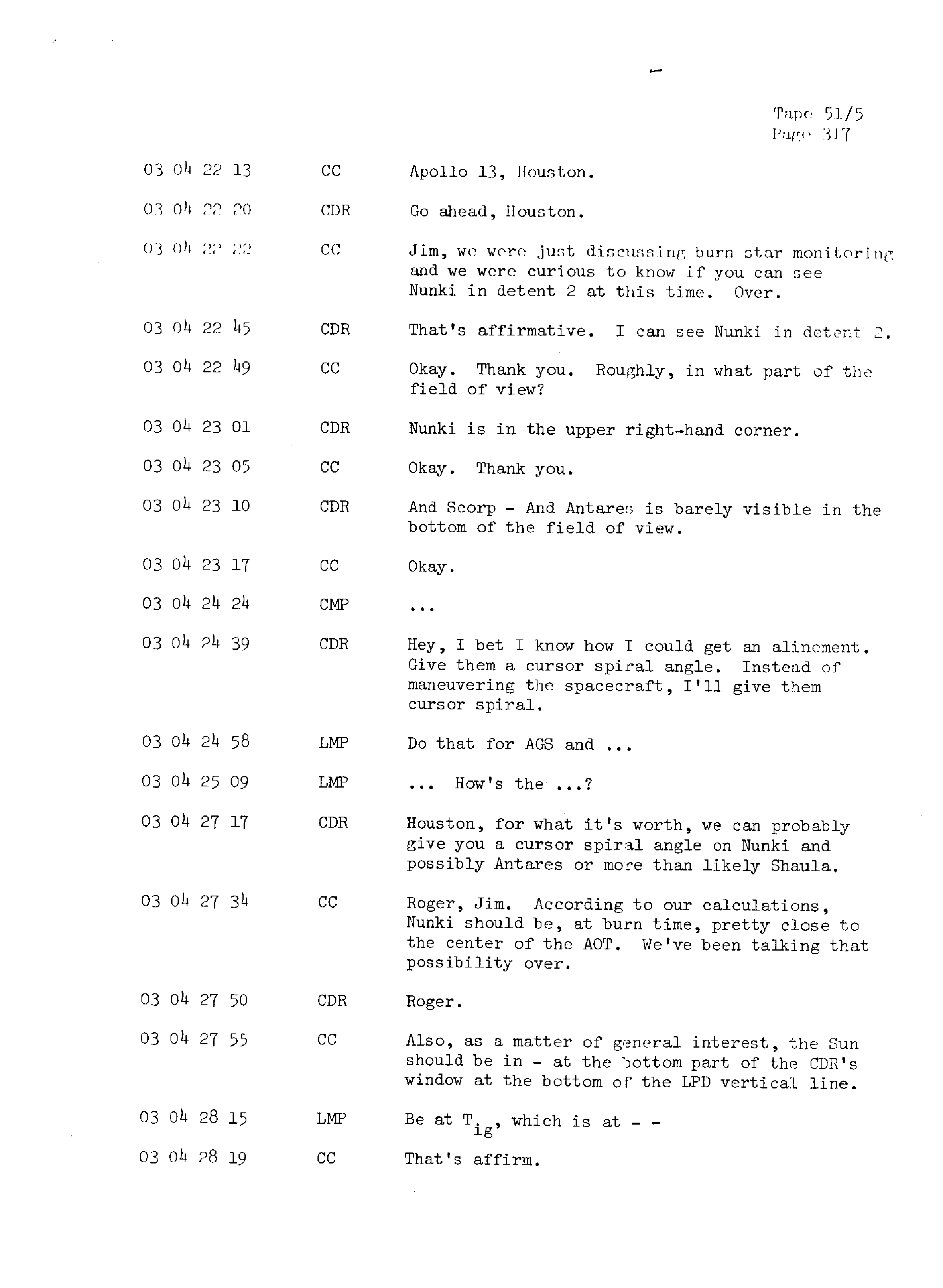 Page 324 of Apollo 13’s original transcript